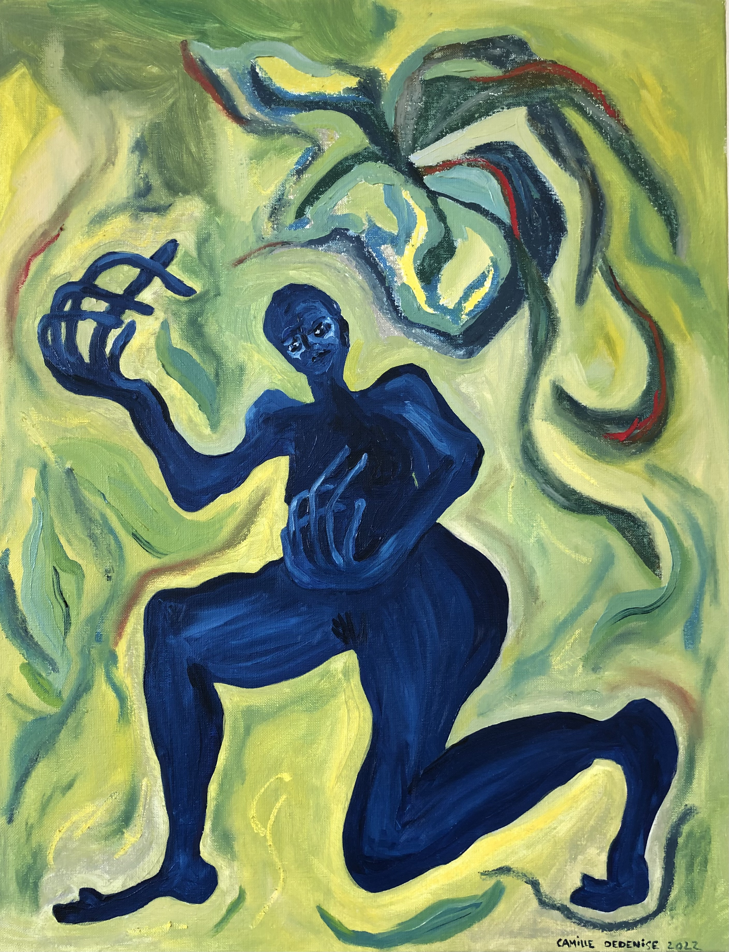 ^ 'ETHER', Oil painting and oil pastel on linen canvas, 2022