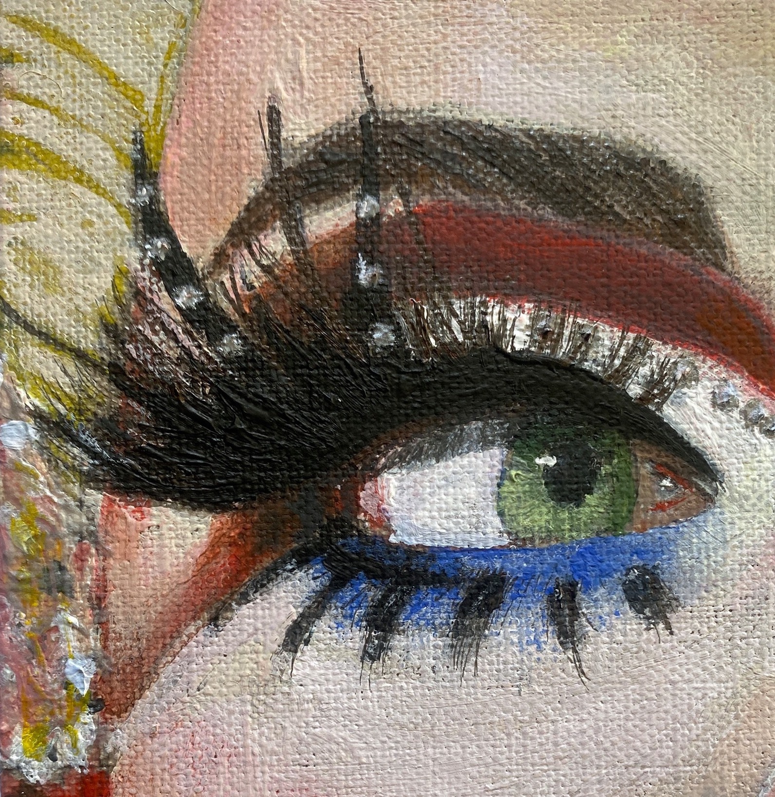 "ALYSSA"10 x 10 cmAcrylic on canvasSOLD
