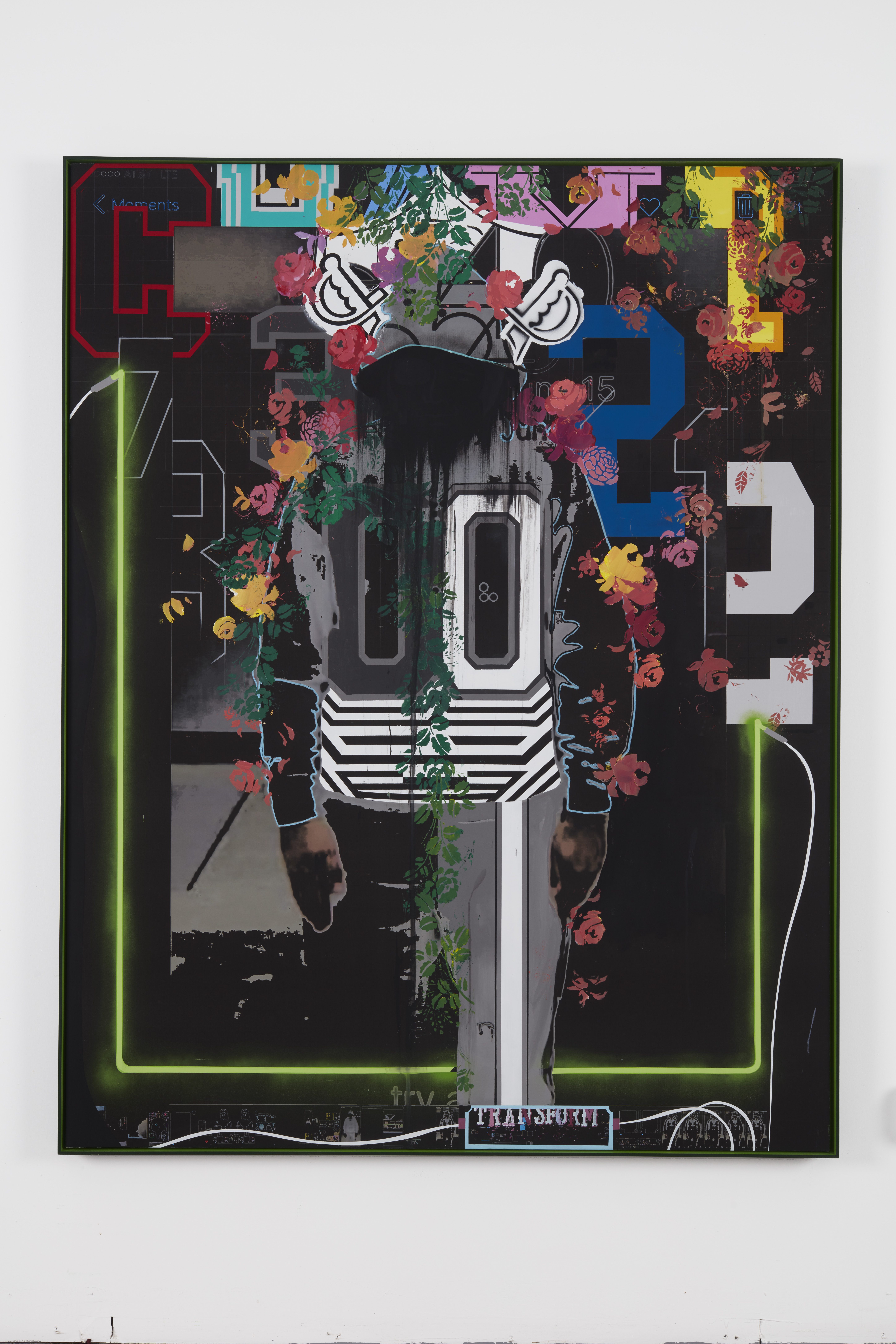 Michael BevilacquaCHAMPS, 2018Acrylic on Archival Printed Canvas 72 X 56 inches
