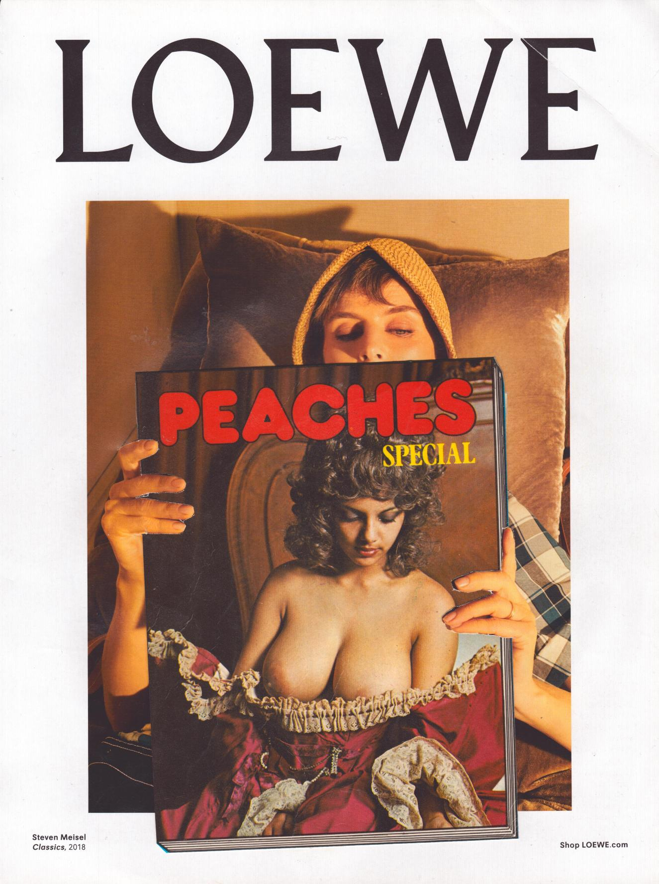 Peaches for Loewe, 2025, photomontage, 21 x 31 cm