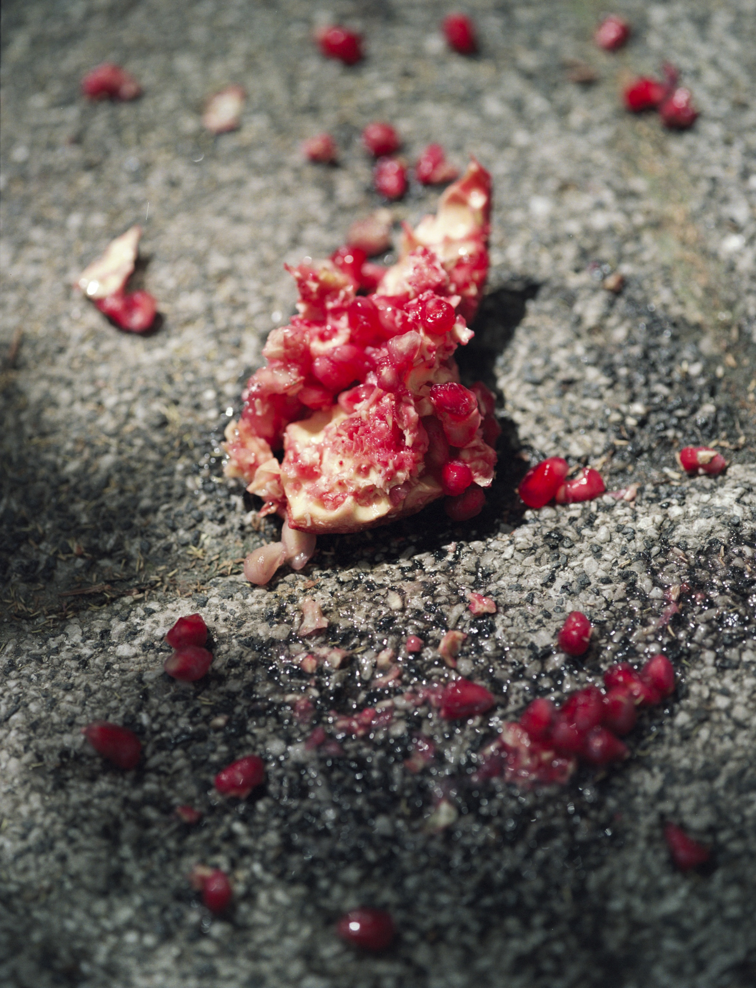 In autumn, when it’s pomegranate picking season, the tradition is to break the first pomegranate on the floor. The fruit is also a national armenian symbol.