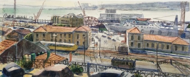 Lissabon 1994 - watercolor 22x53 cm