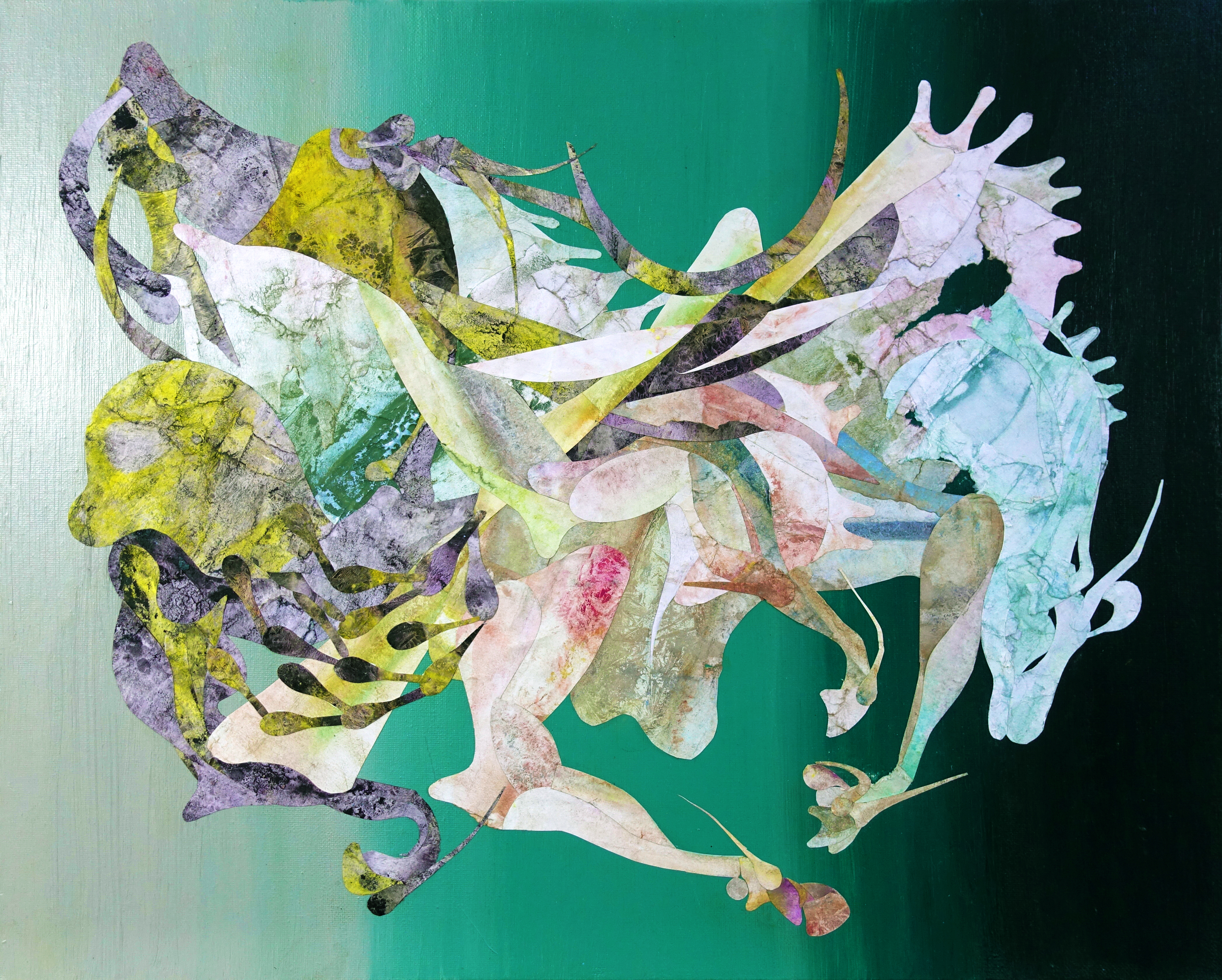 Untitled. Acrylic and Collage on Canvas. 50*40 cm. 2020