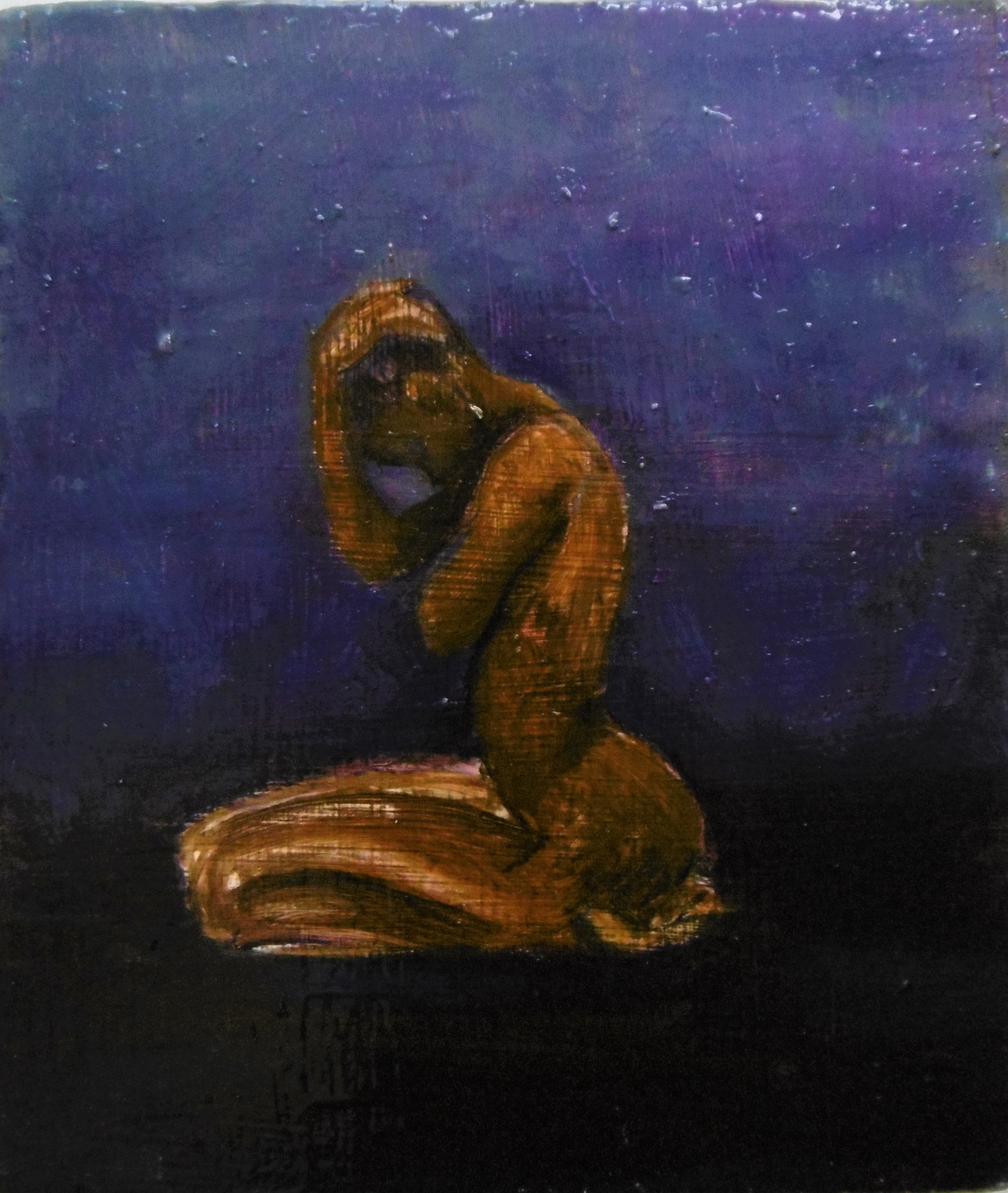 Laetitia, oil on board, 13 x 10cm, SOLD