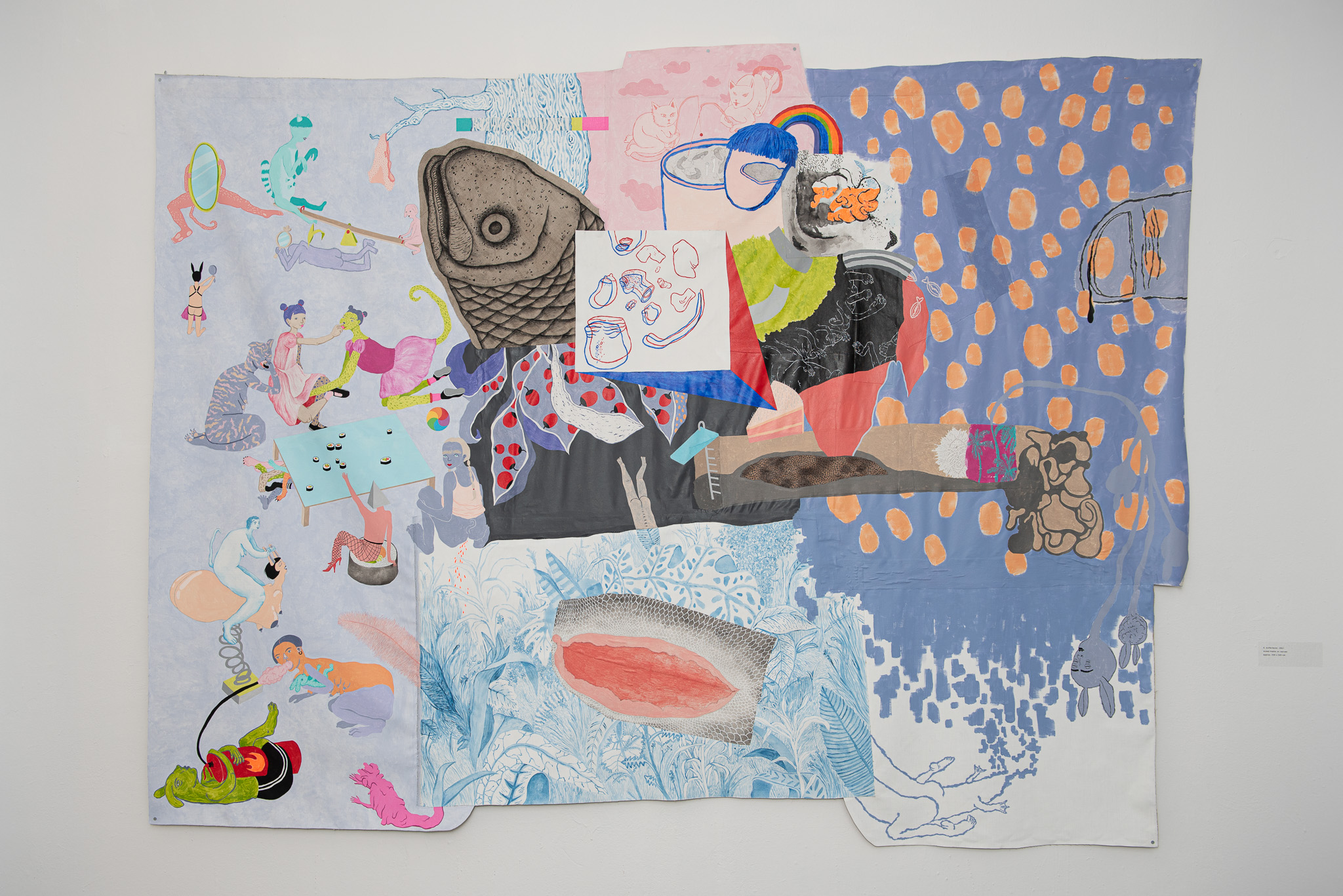 buffer4ever, 2021, mixed media on canvas, approx. 230 x 305 cm