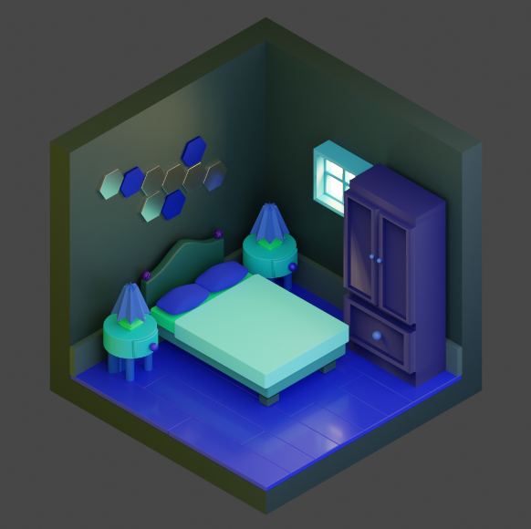 Personal bedroom - Blender - 2022