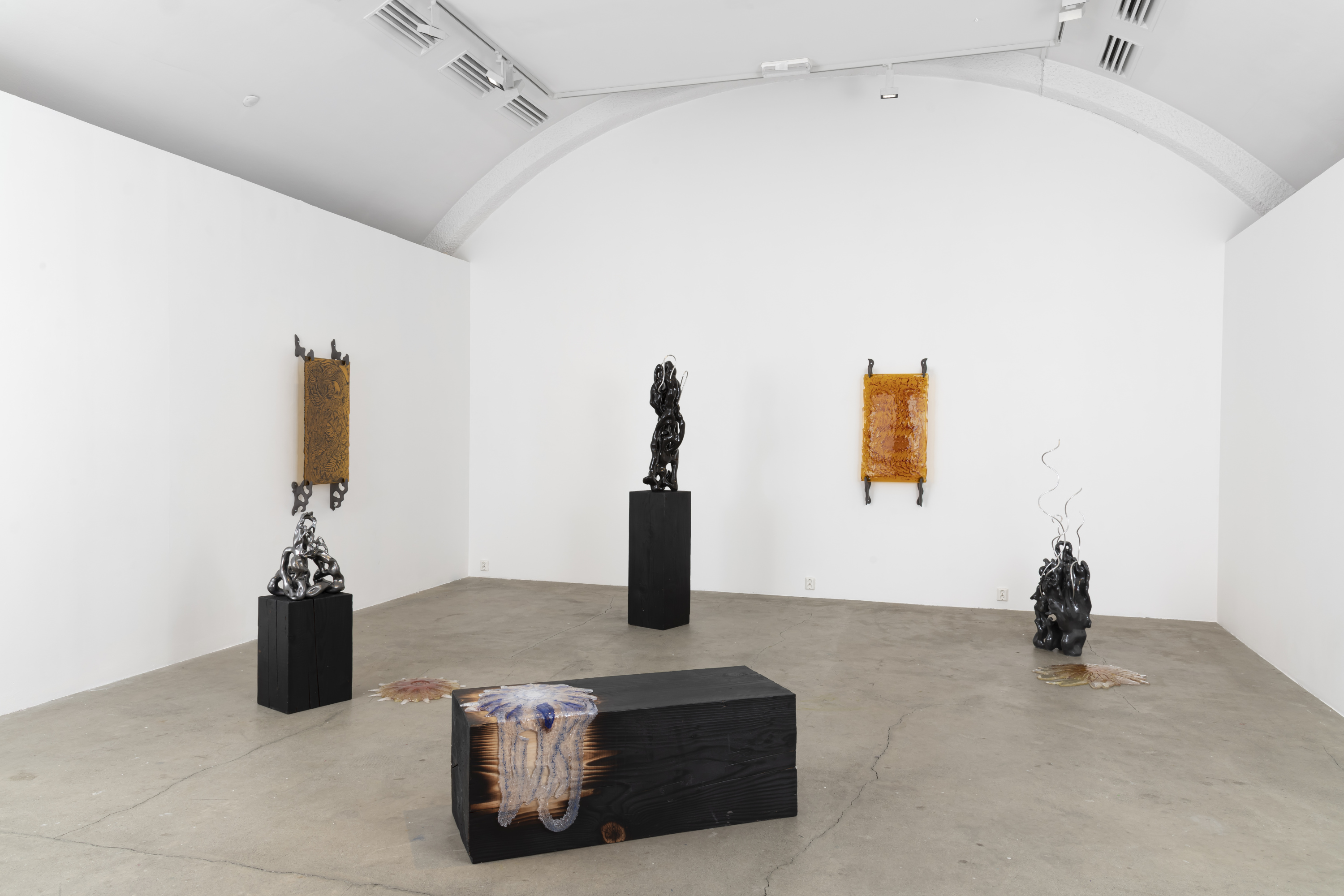 Documentation from the solo show Oil nebula, rise (Oppland Kunstsenter, Lillehammer), 2022