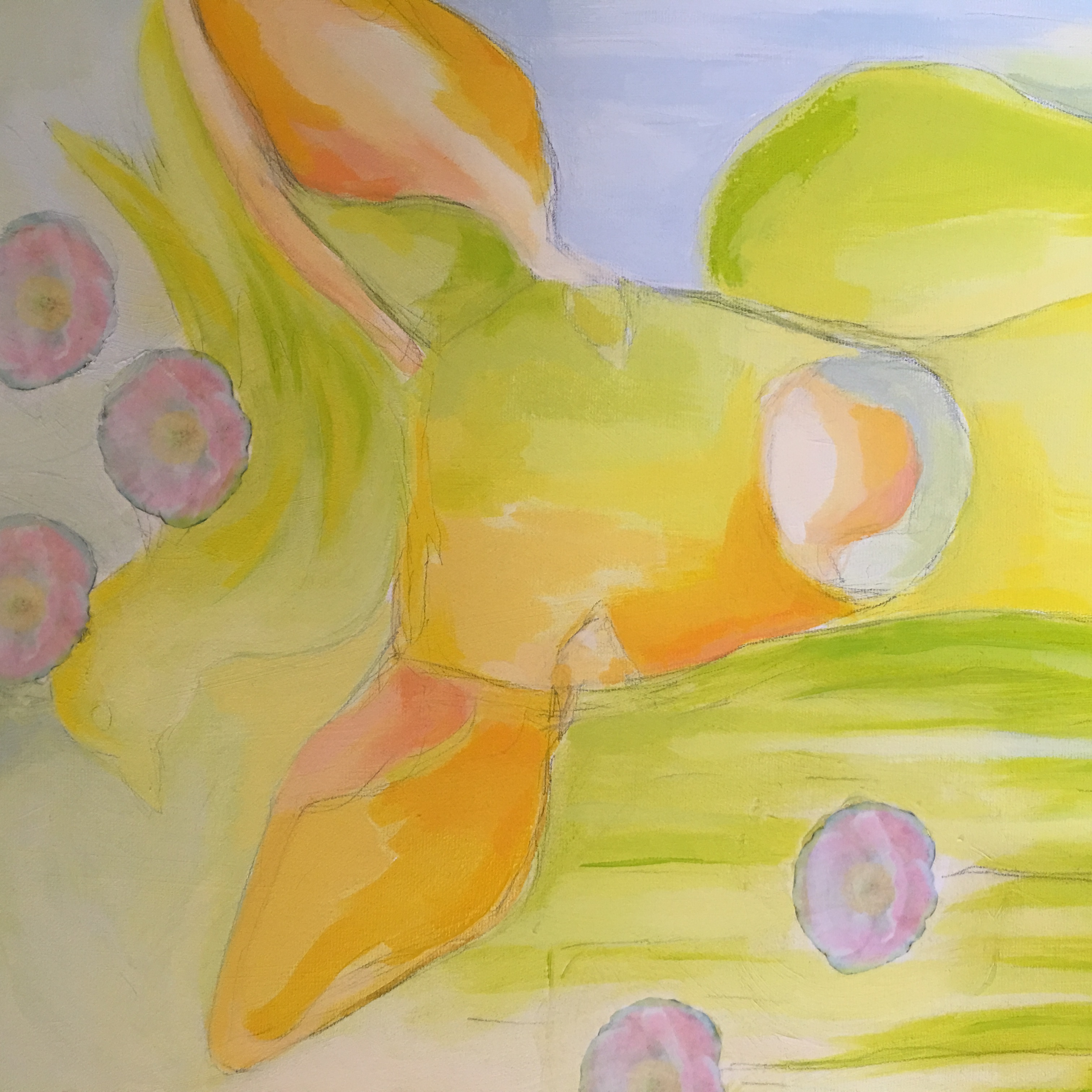 Untitled, SOLD → oil and acrylic paint, graphite, photo transfer