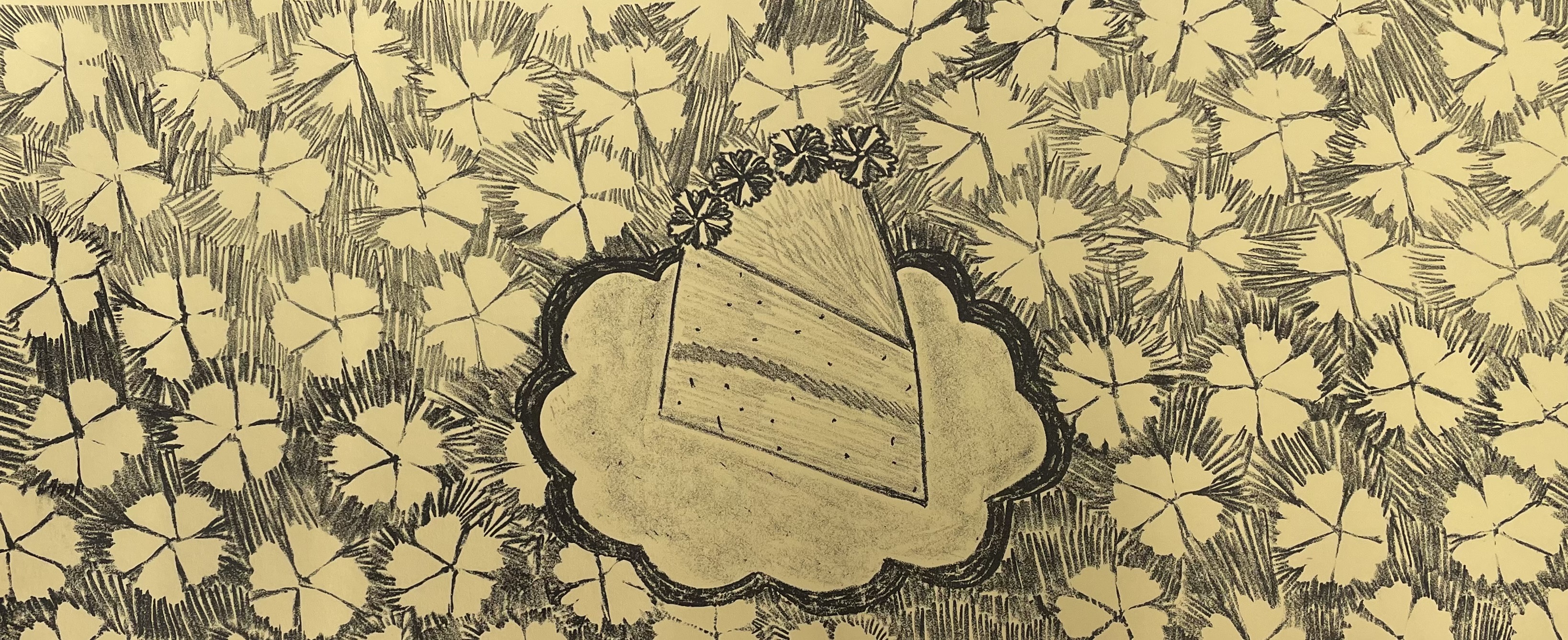 devour!, lithograph, 17”x7”, 2022