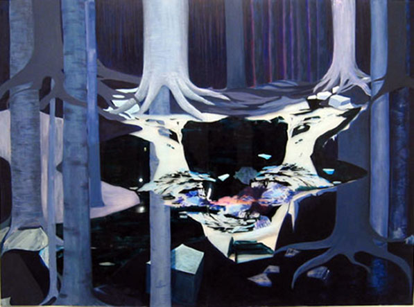 “Pond Travis”, acrylic on polycarbonate, 72x96”, 183x244cm 