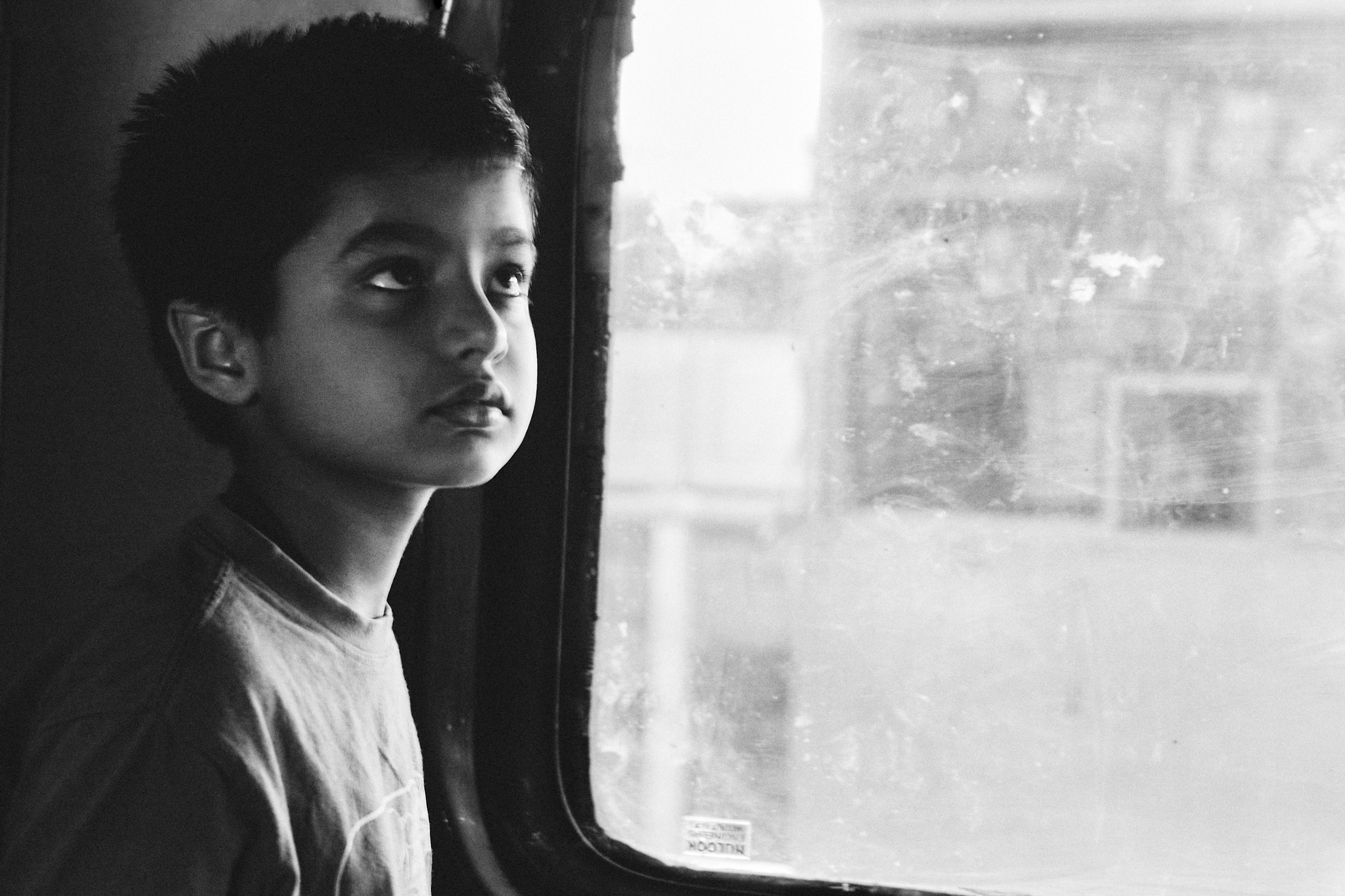 Young boy on the train to Rajasthan.