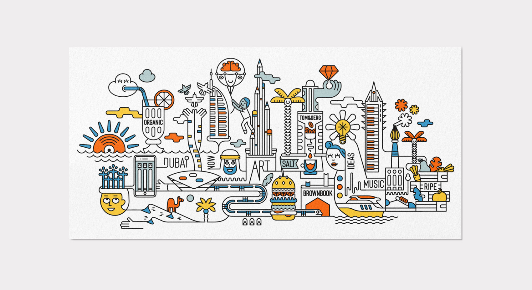 Illustration for a shopping mall in Dubai