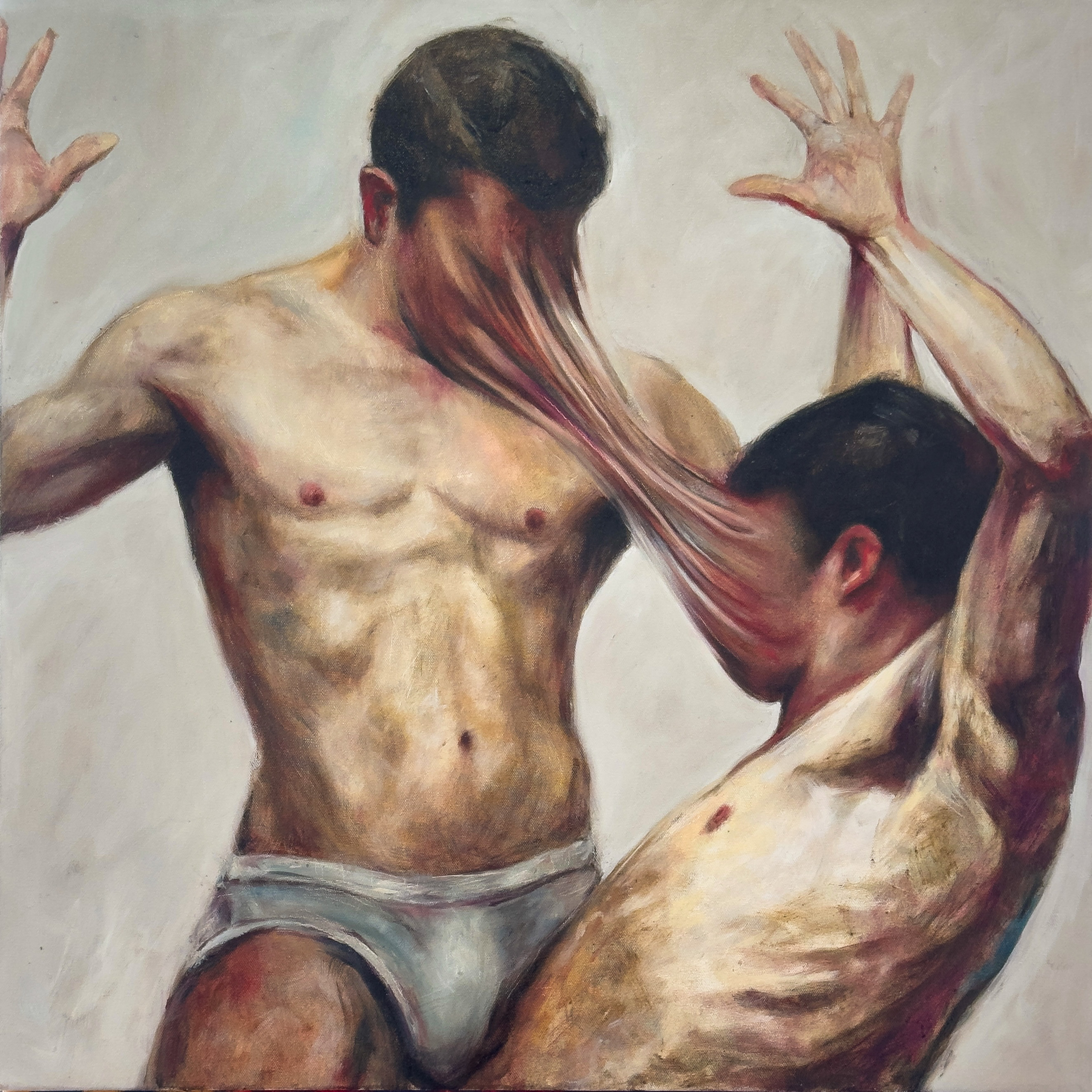 Simbiosis. Óleo sobre lienzo. 60 x 60 cm. 2025