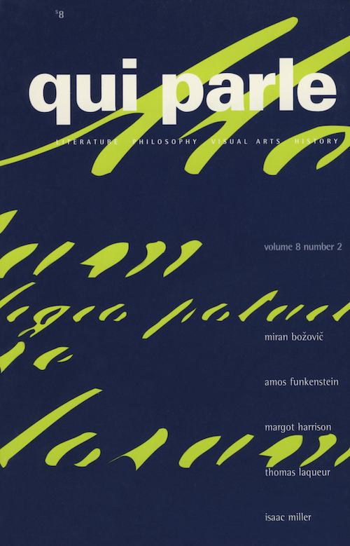 Qui Parle, Volume 8, Number 2, Spring/Summer 1995