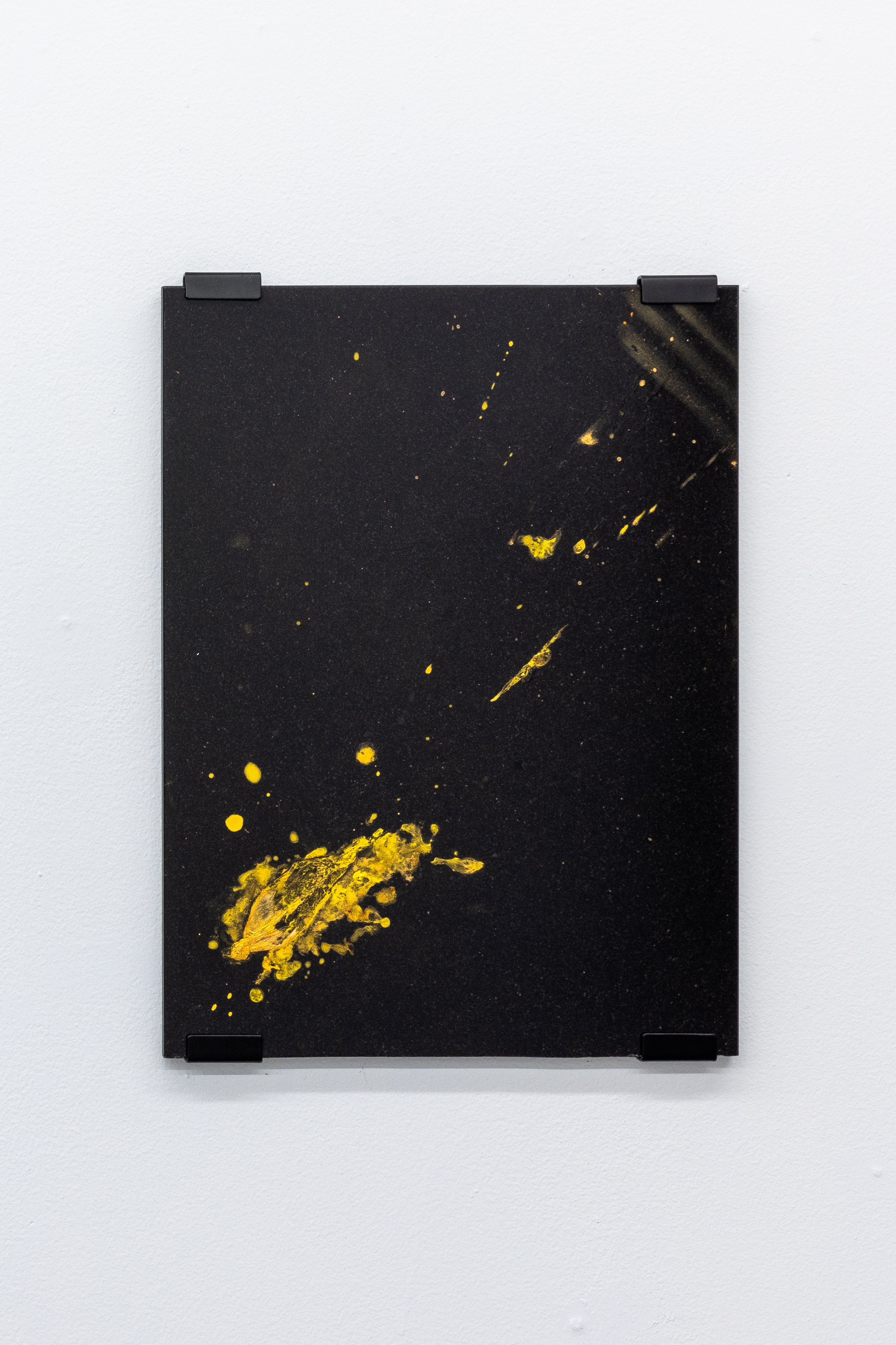 Joseph Liatela Untitled (For Pulse) VII, 2022 Lily pollen with pigment on granite tile 12 x 16 in 30.5 x 40.5 cm