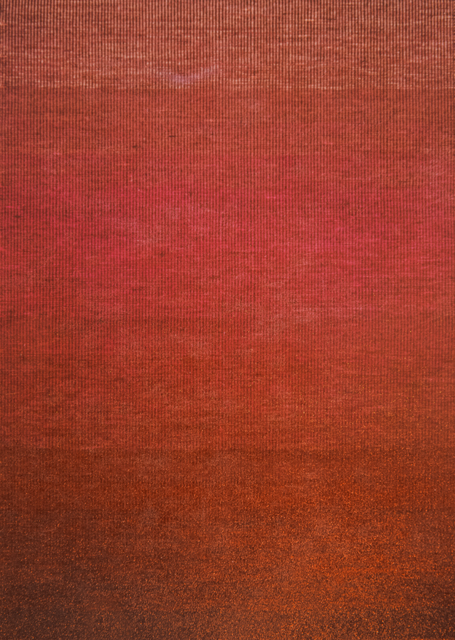 Handwoven wool rug. Serial production. 1990's