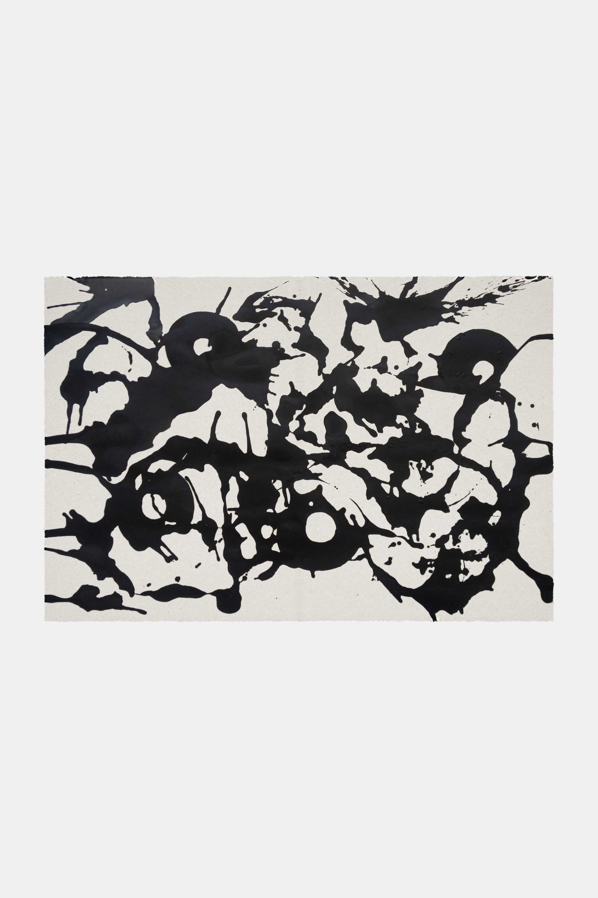 Black circles, 2015. Acrylic paint on paper. 112&#160;×&#160;76&#160;cm.