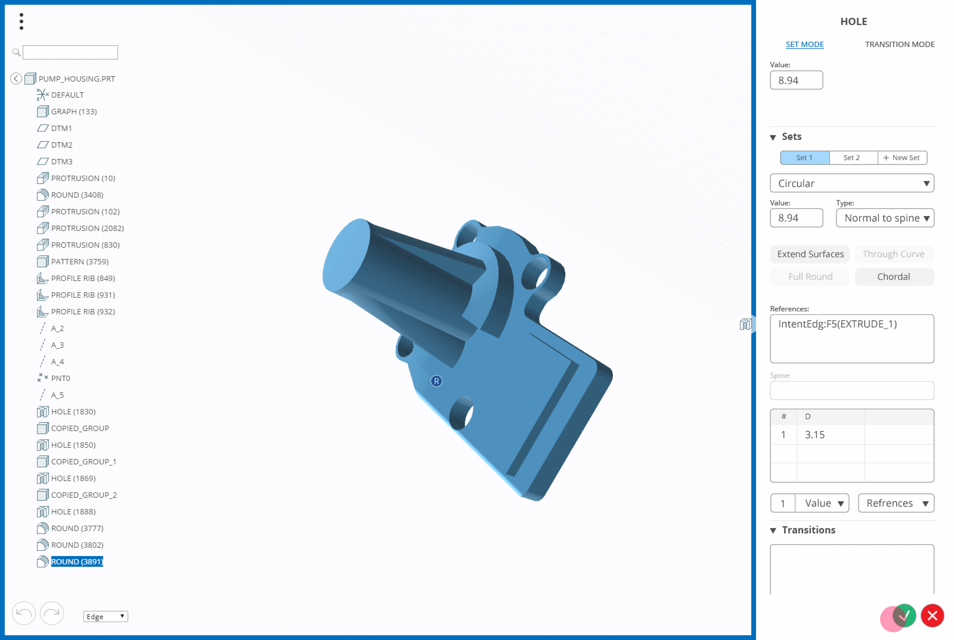 Side panel is available on the right for command properties.