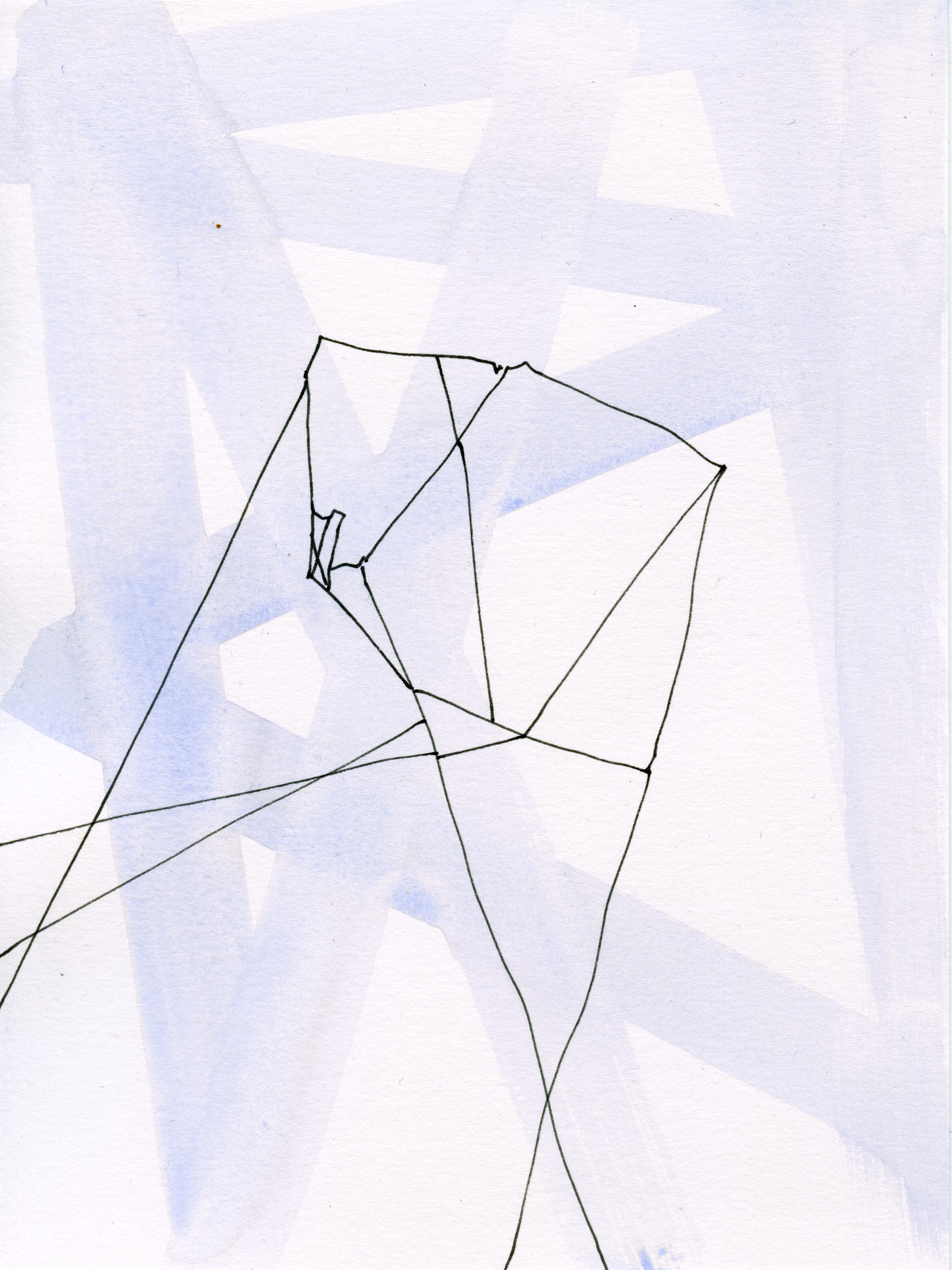 24. 2018, watercolor and ink on paper 8 x 6  inches