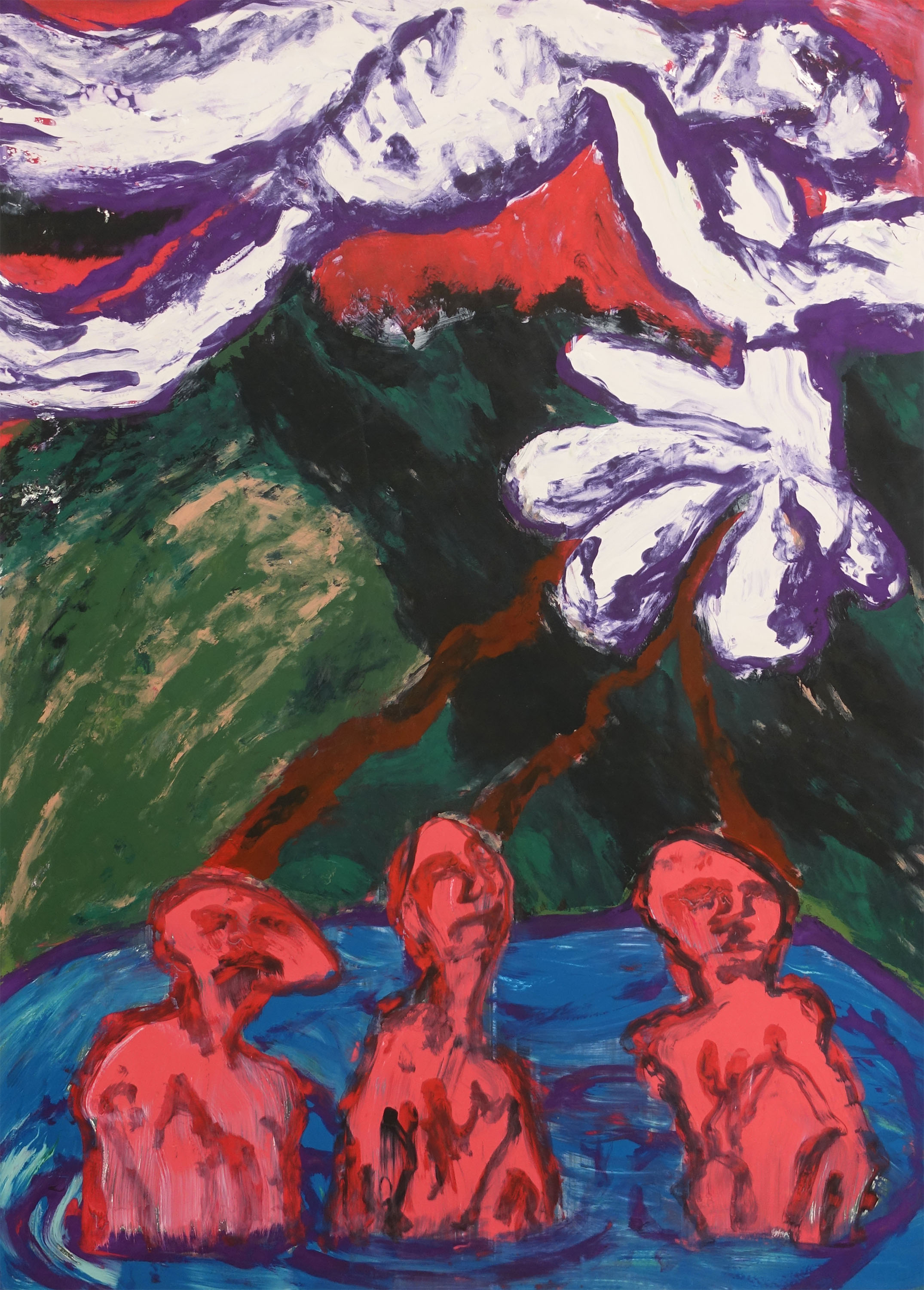 Aintzira Hazeserigraphic monotype on paper, 140x100cm, 2022