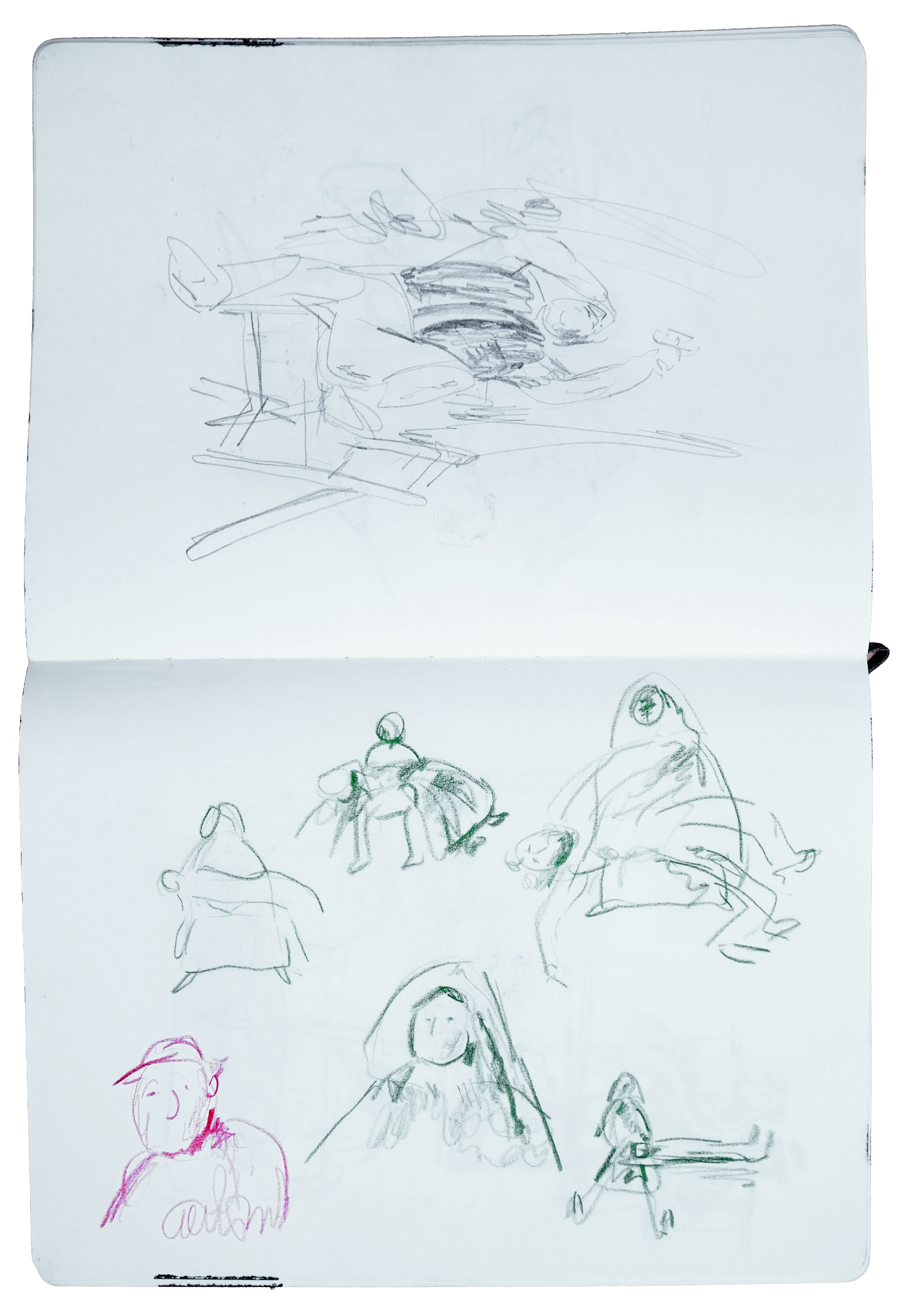 Sketches on paper, 2022-2023. Variable dimensions