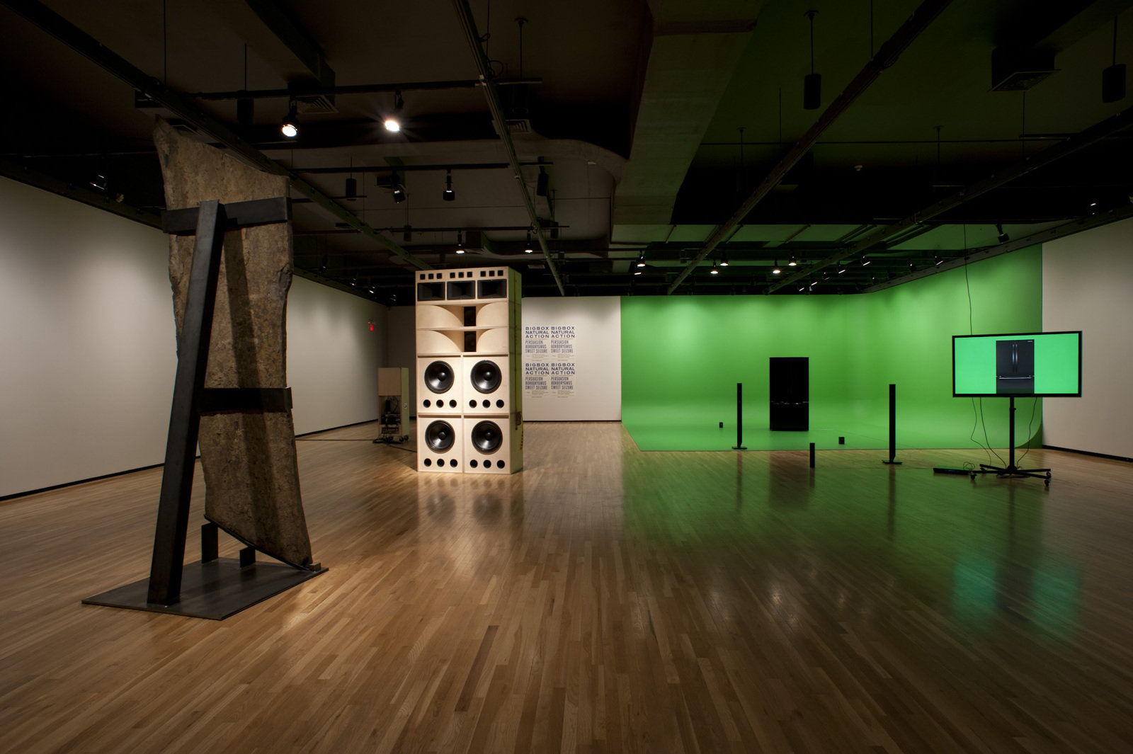 Apr 28 – Jul 15, 2012, BigBoxGreenScreenRefrigeratorActions, The Banff Centre, Banff, Alberta, Canada