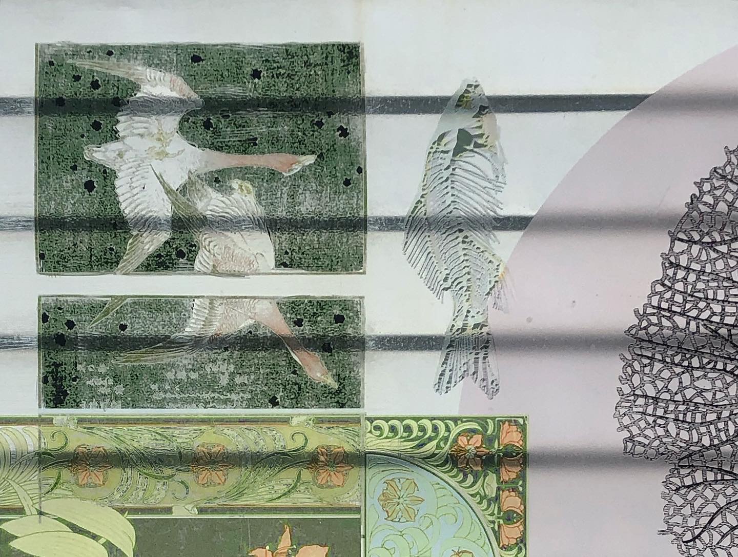 Window Experiment #2, 2021, 21.5" x 16" inkjet collage on transparencies