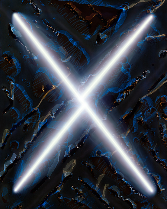 Resemblance Followed by Comparison2018Light drawing and tampered negative, chromogenic print, 40 x 32 inches