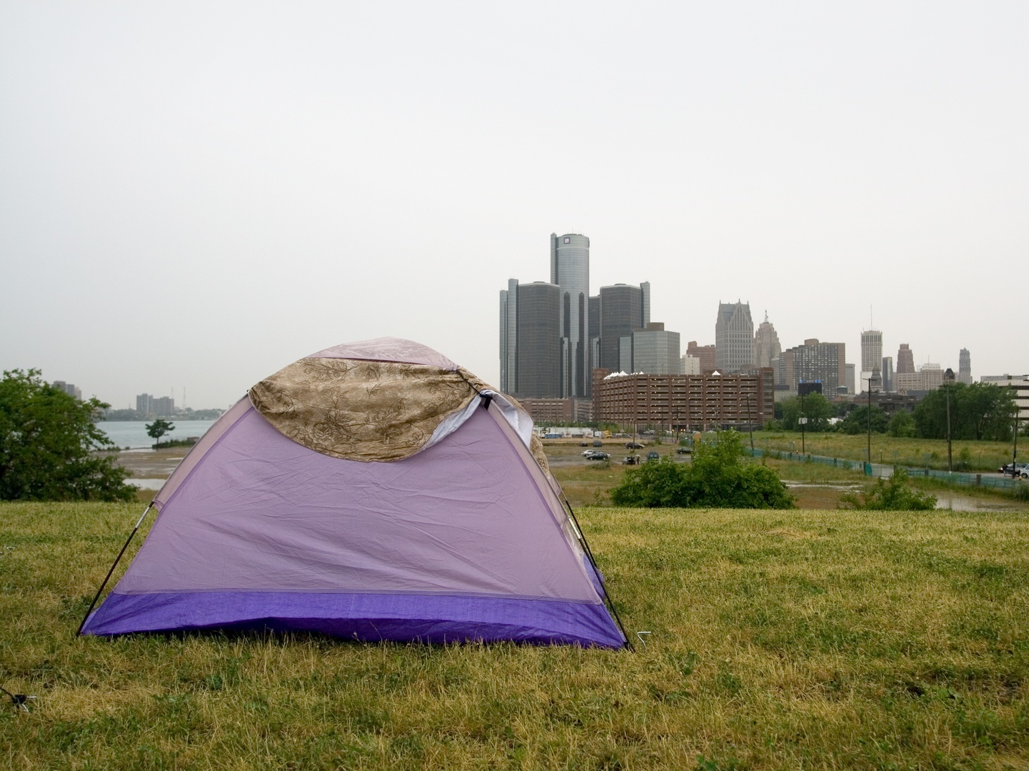 Skyline with Renaissance Center, 2007