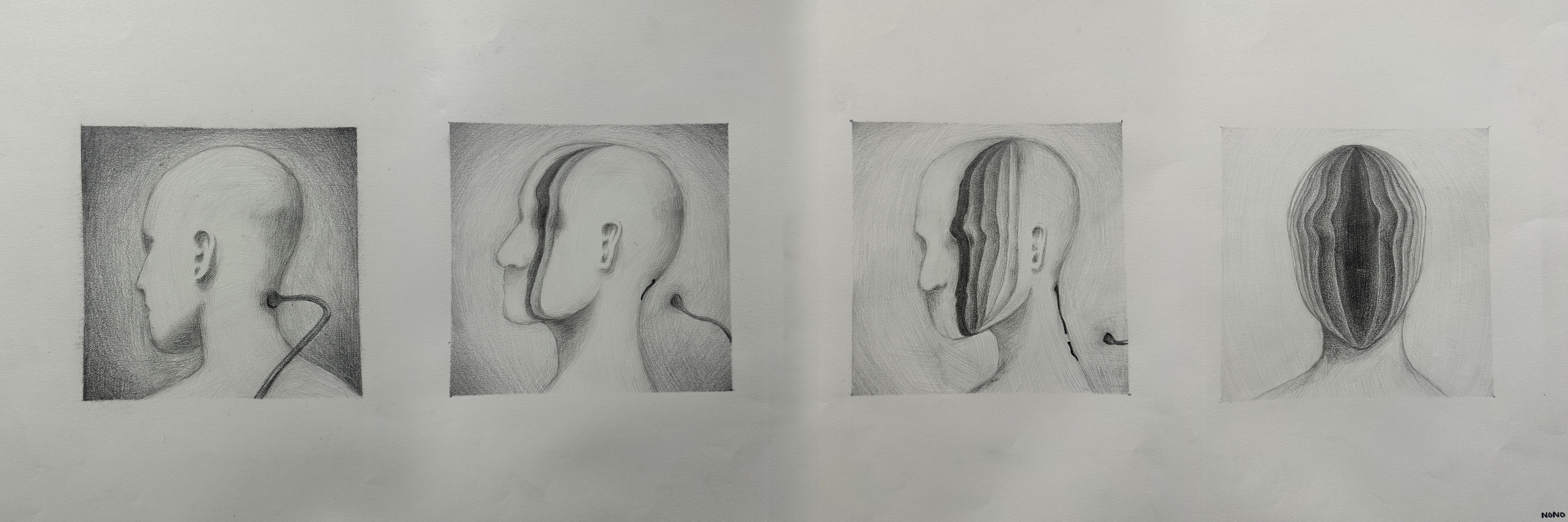 open up, 2023, (graphite)