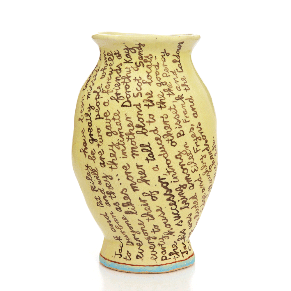 HN1281 Jack and Pat Riley vase, 6.2.2016Glazed ceramic stoneware22 x 14cm