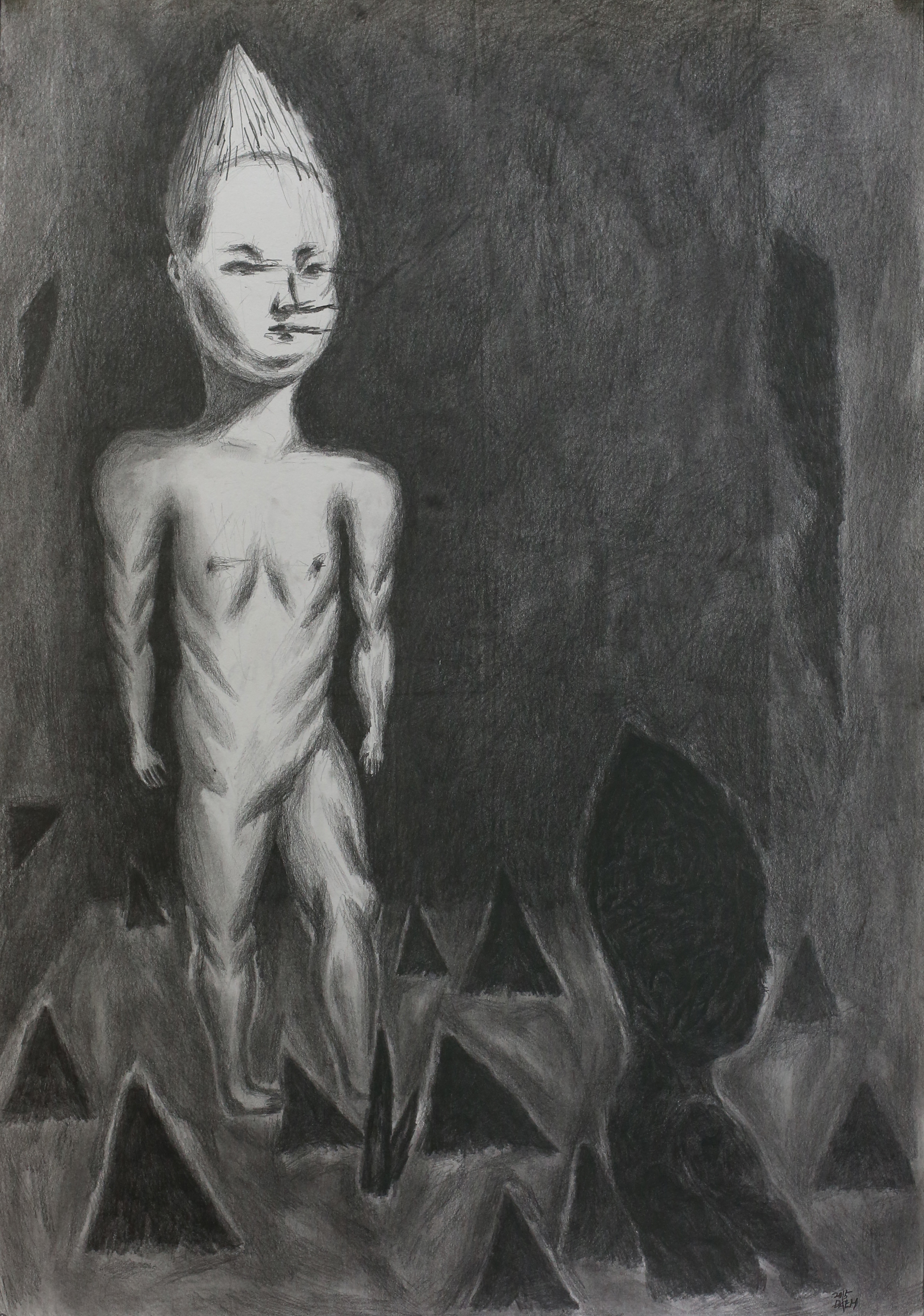 자라난다glow_pencil on paper_64.5x47.0cm_2015