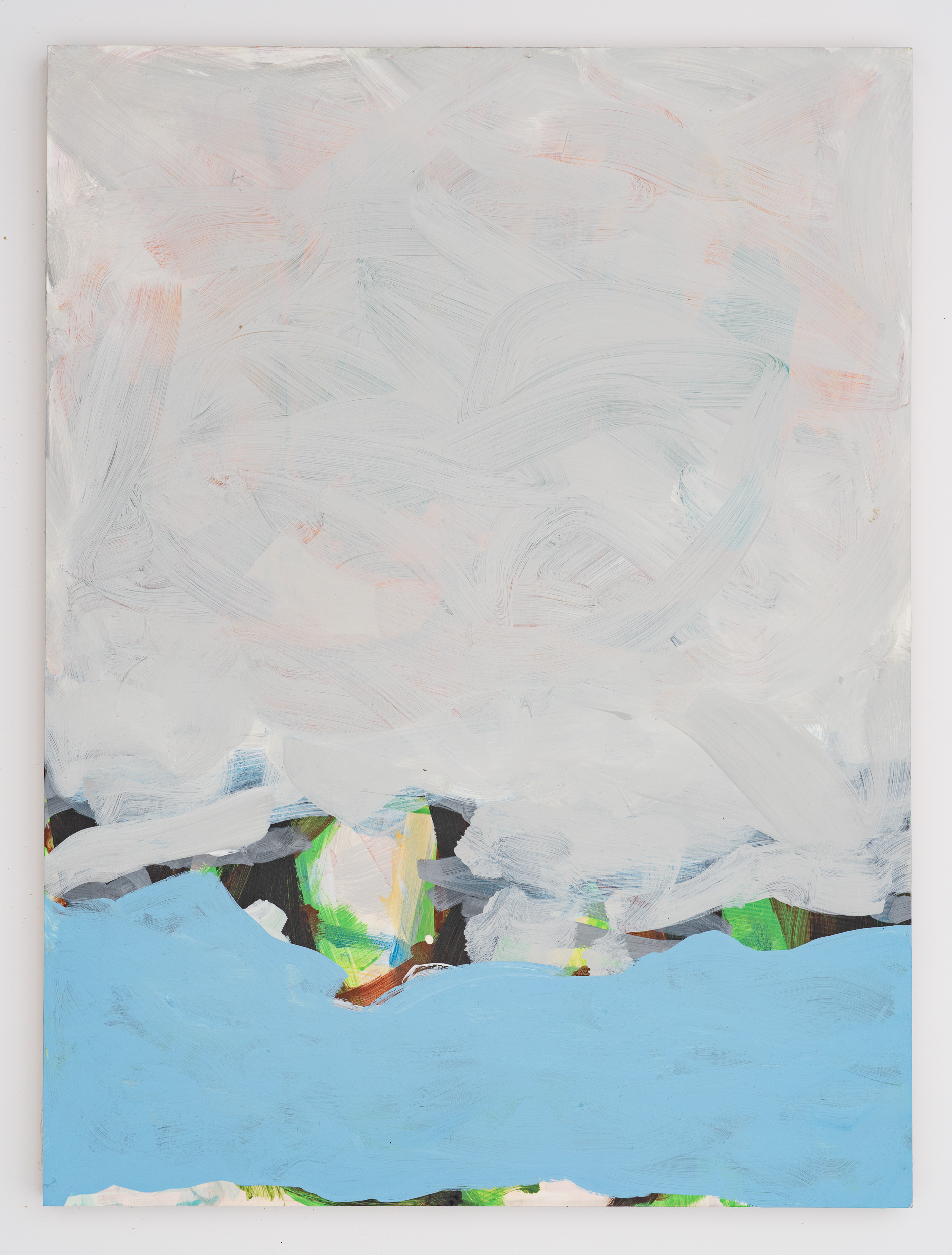 False Dense, 2019, acrylic, watercolor and ink on panel, 24 x 18 inches