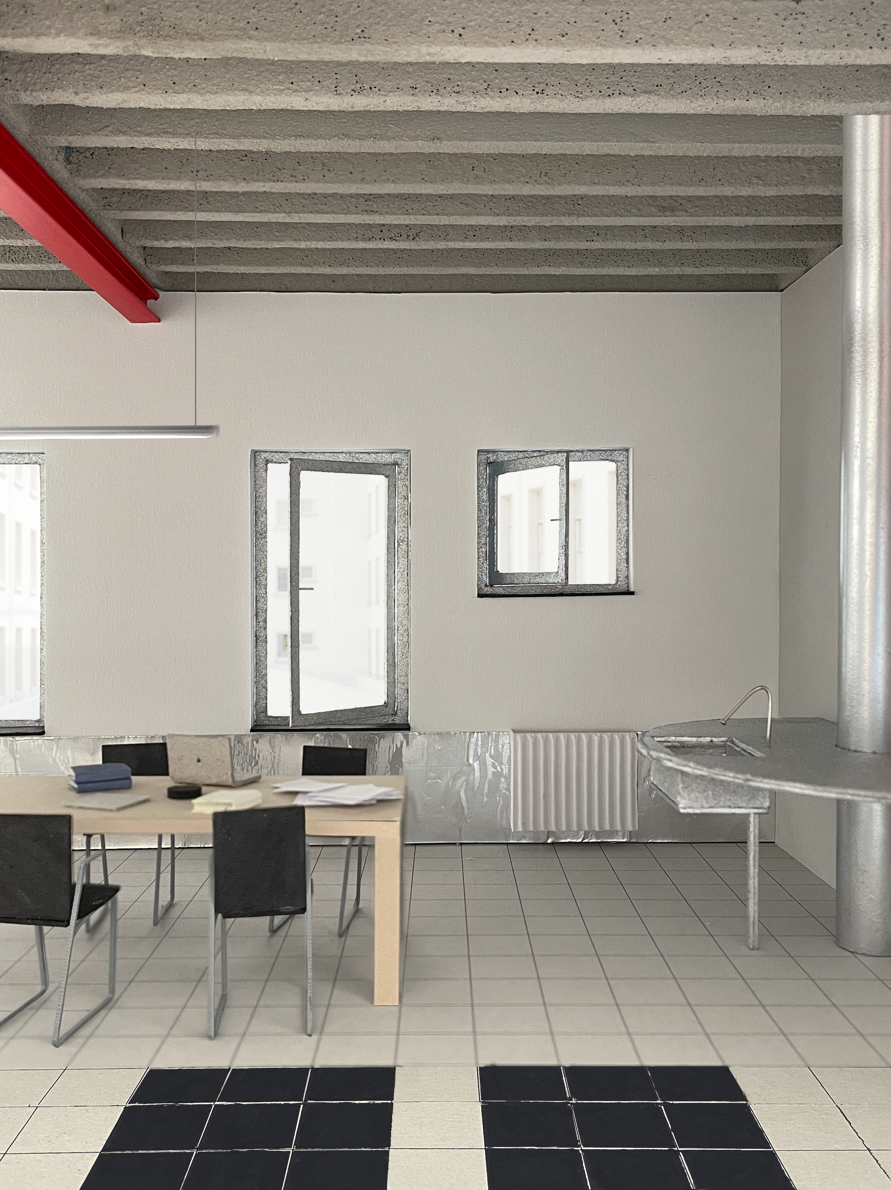 1:20 model for graduation studio Future Bank, TU Delft