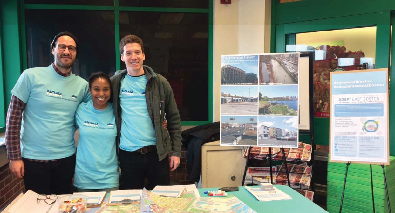 Students at community engagement table