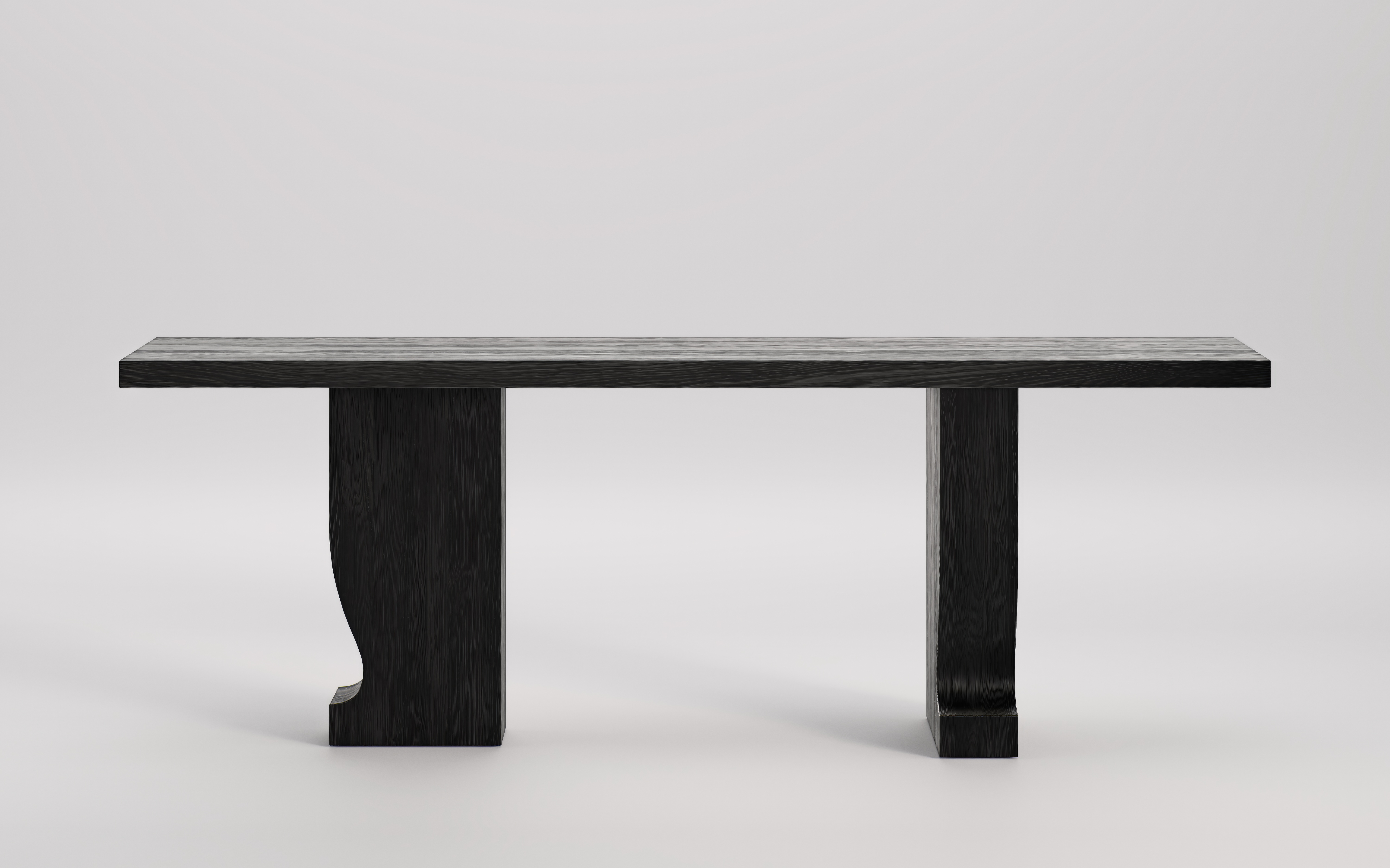 Console | ch&ecirc;ne noir | L 220 cm W 40 cm H 75 cm