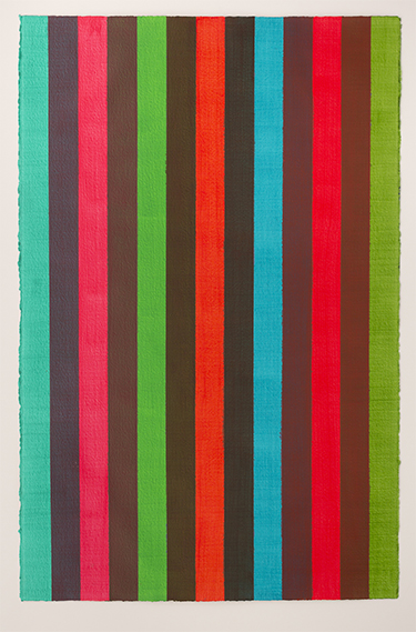 Untitled (matrix), 2019. Acrylic on paper 100 x 70 cm (39 x 28 inches)