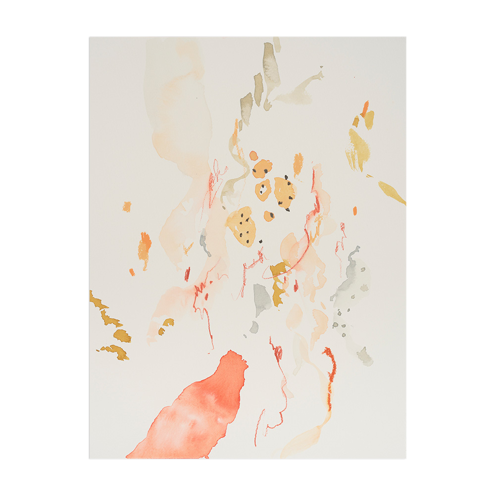 Strawberry Kisses, 2020 Watercolor and color pencil on paper, 12 × 9 inches