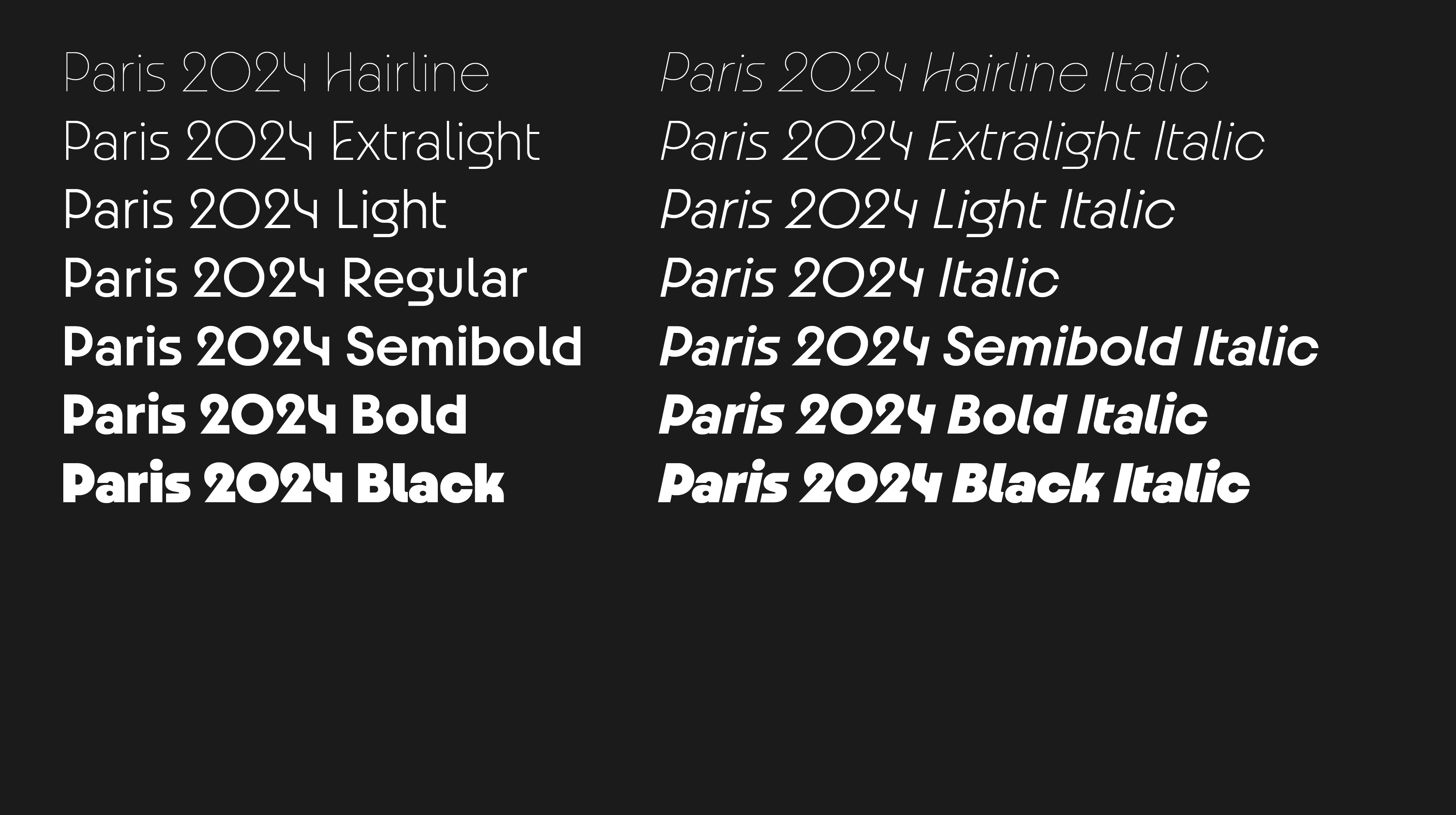 Paris 2024 Olympics — Custom type — Elliott Amblard