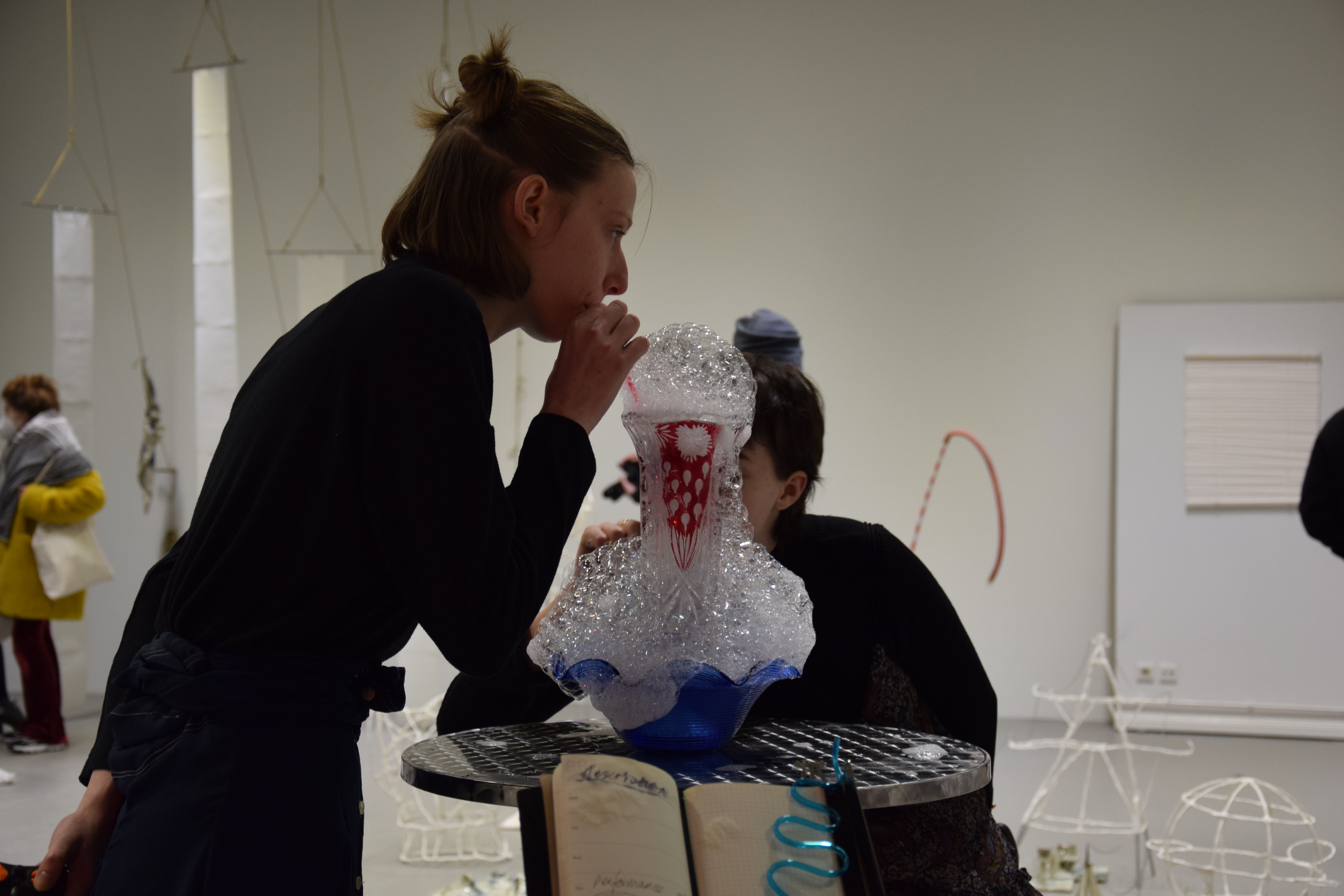 Reservation, Performance (2022) performers - Apollonia Stoisits and Aimée Lyon