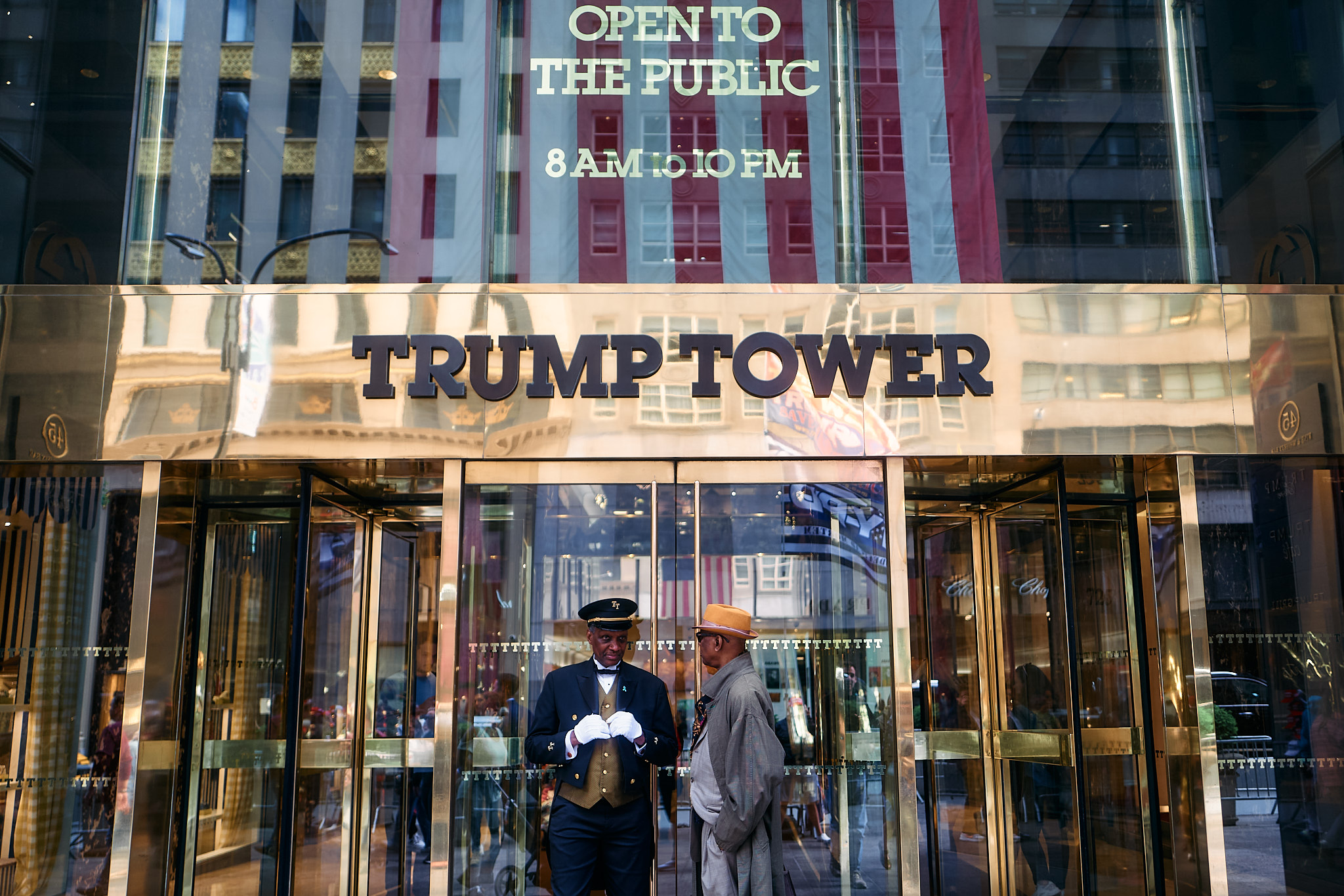 Doorman at Trump Tower, New York City