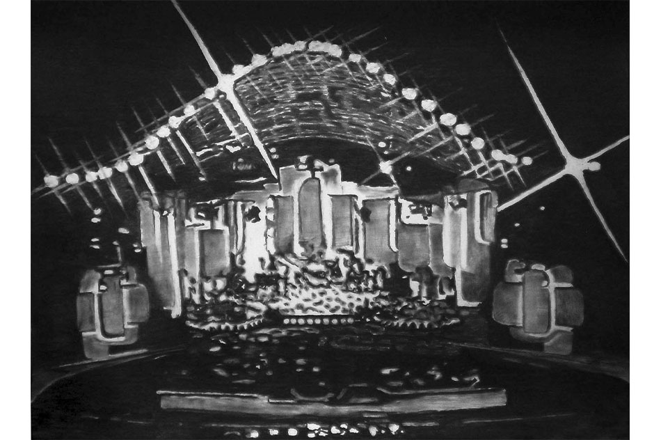 Cristián SilvaSuite Quinta Vergara, 200917 pieces of charcoal on paper90 x 70 cm (each) (detail)