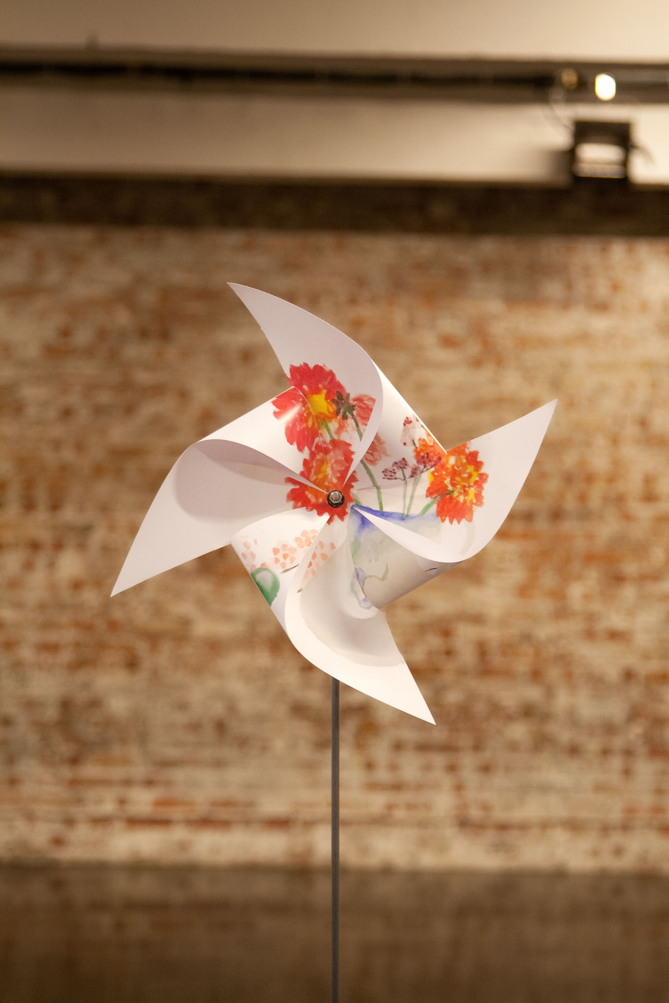 DETAIL OF THE INSTALLATION FOR THE SCREENING OF GURINDER CHADHA'SBHAJI ON THE BEACH (1993), WATERCOLOUR BY KULDIP KAUR HOONJAN