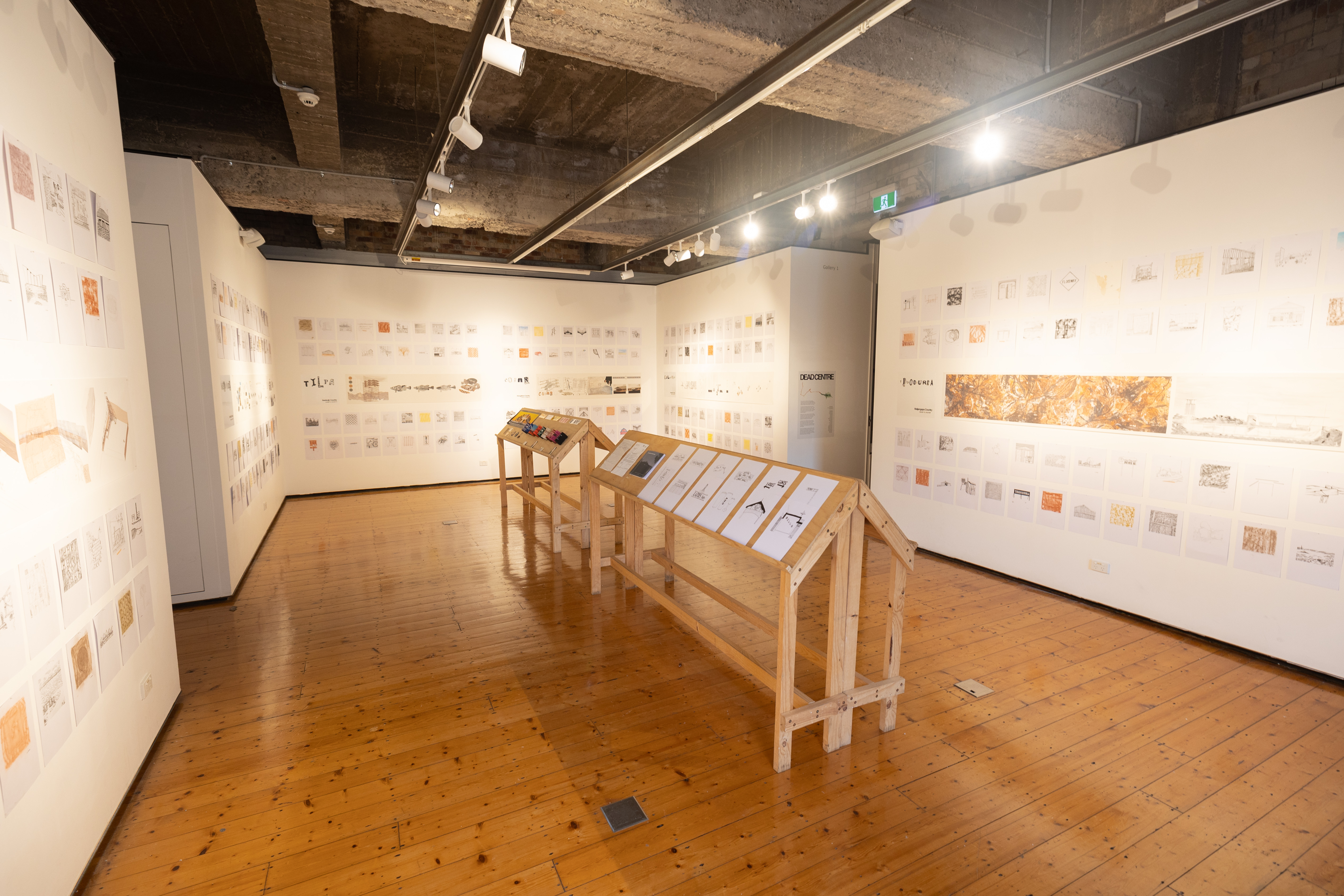 DeadCentre: Western Vernacular Extractions Exhibition, WattSpace Gallery, Newcastle NSW. Photograph by Jedidiah Cranfield, 2021.