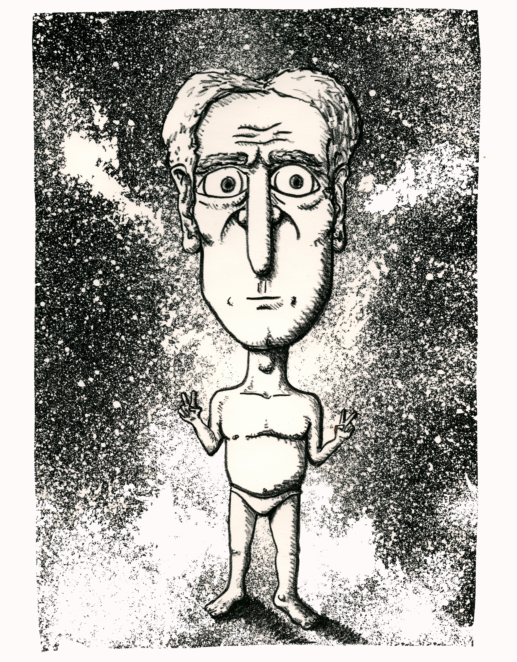 "Give Me A Chance" (Peace Man) 2011; 1 Color Lithograph, Edition of 3