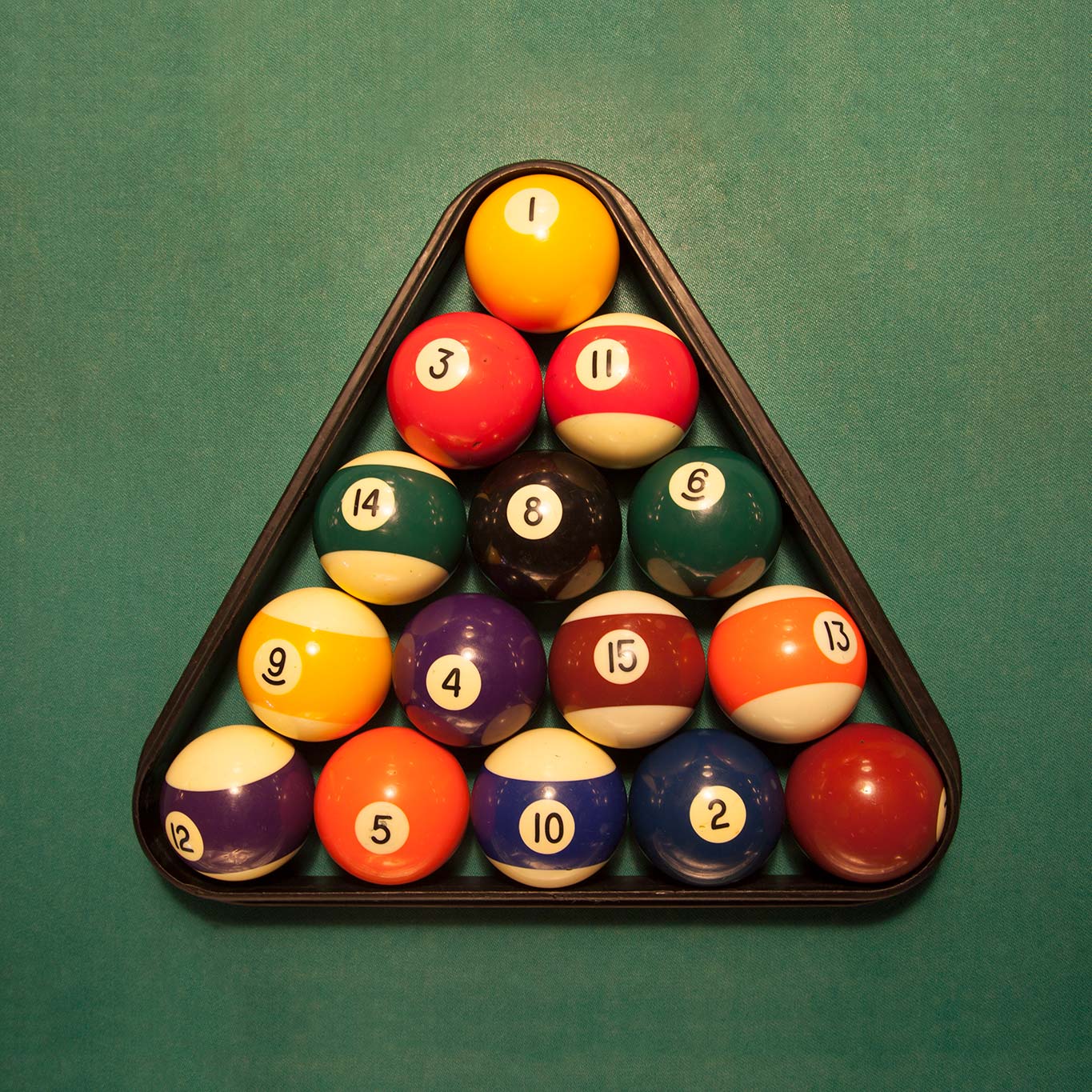Sign 11/30 (Pool billiard triangle), 2014, carbon print, 40 × 40 cm