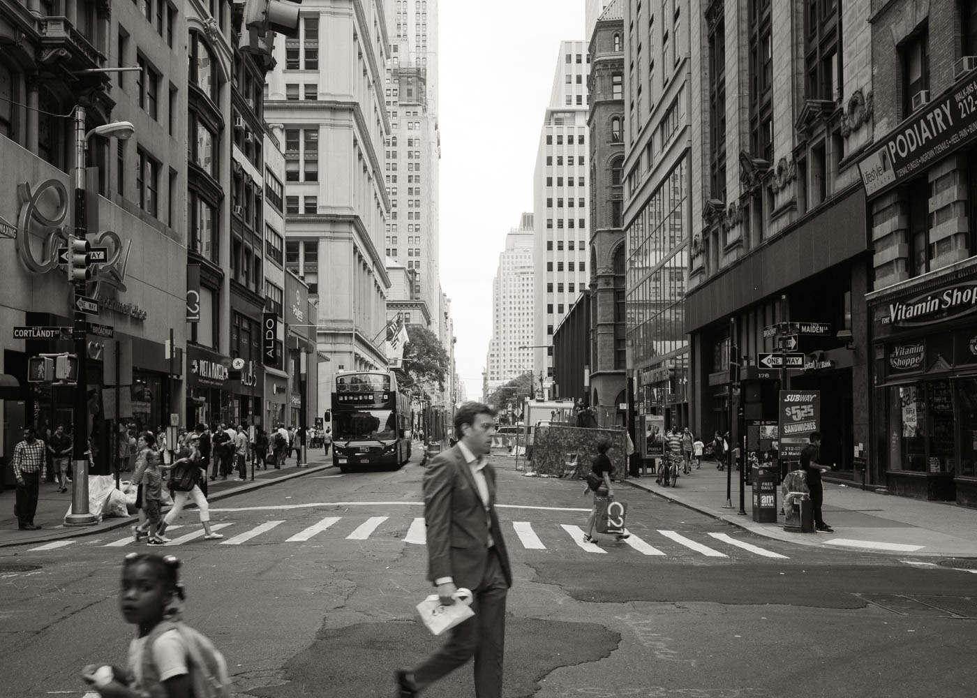 Broadway at Maiden Lane Wall Street New York 2015