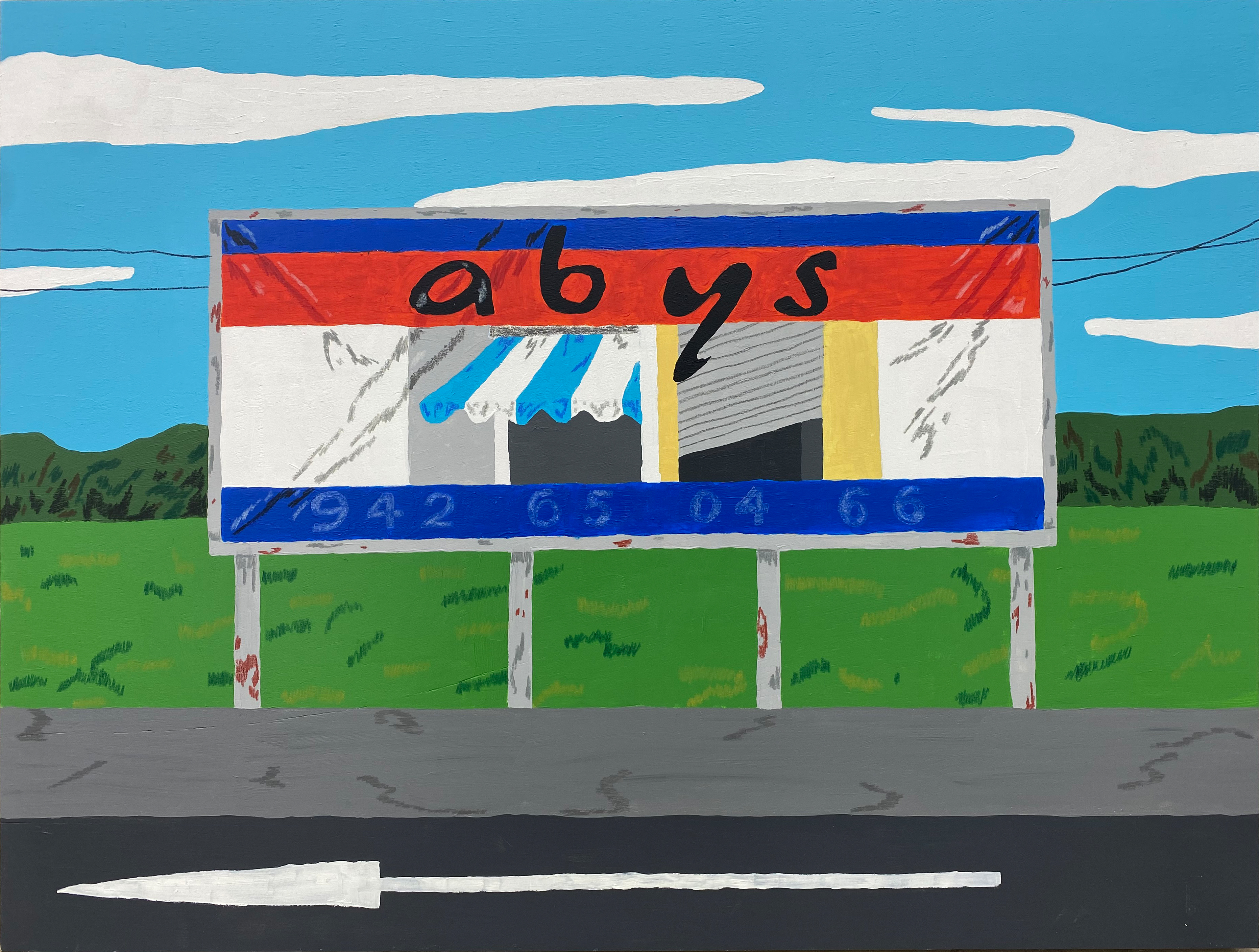 Untitled / Oil, acrylic and colored pencils on plywood / 60cm x 80cm /2022