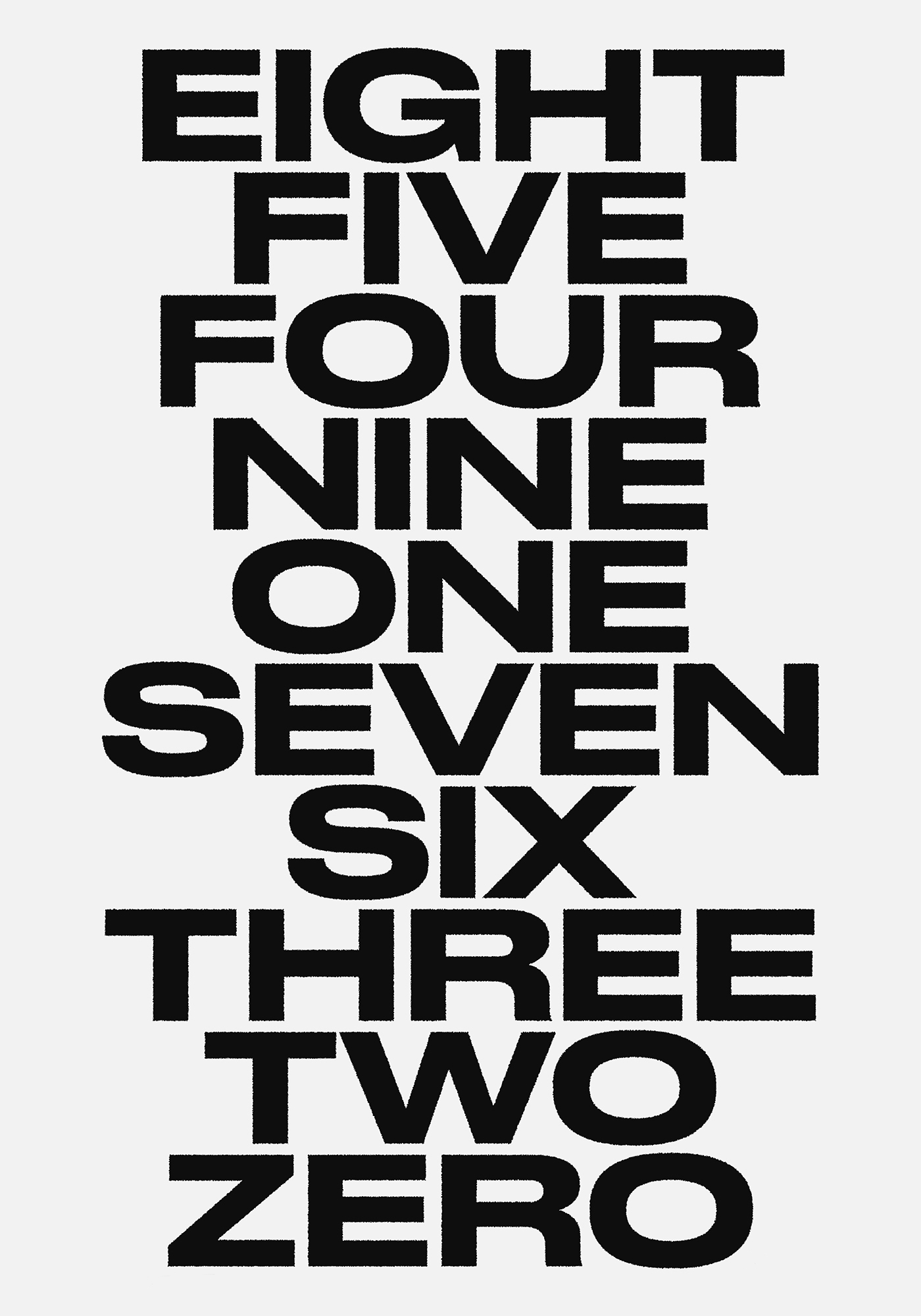 Alphabetical Numbers2022Ink on paper50 x 70 cm