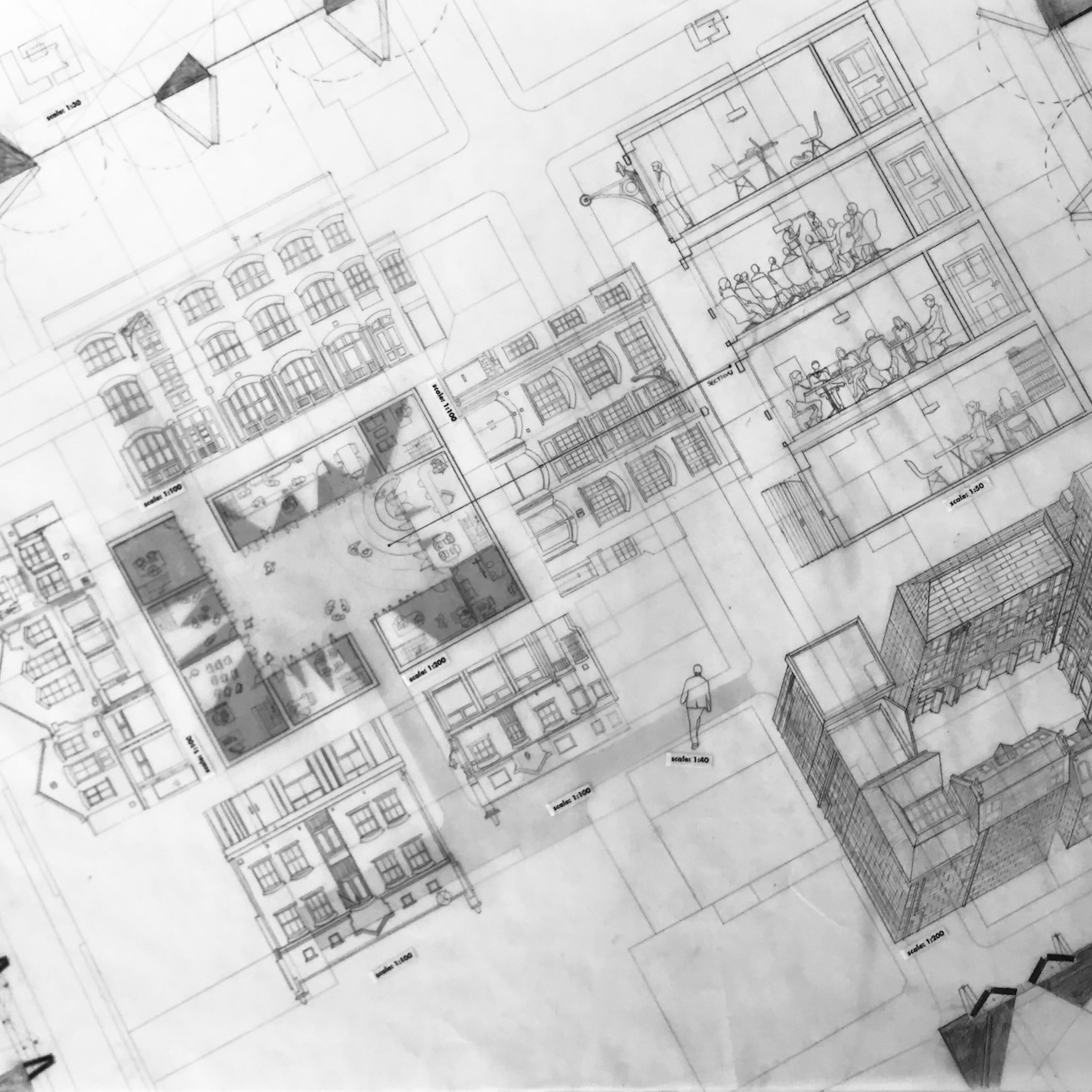  The rotating world: Scale drawings of Portland Mews 